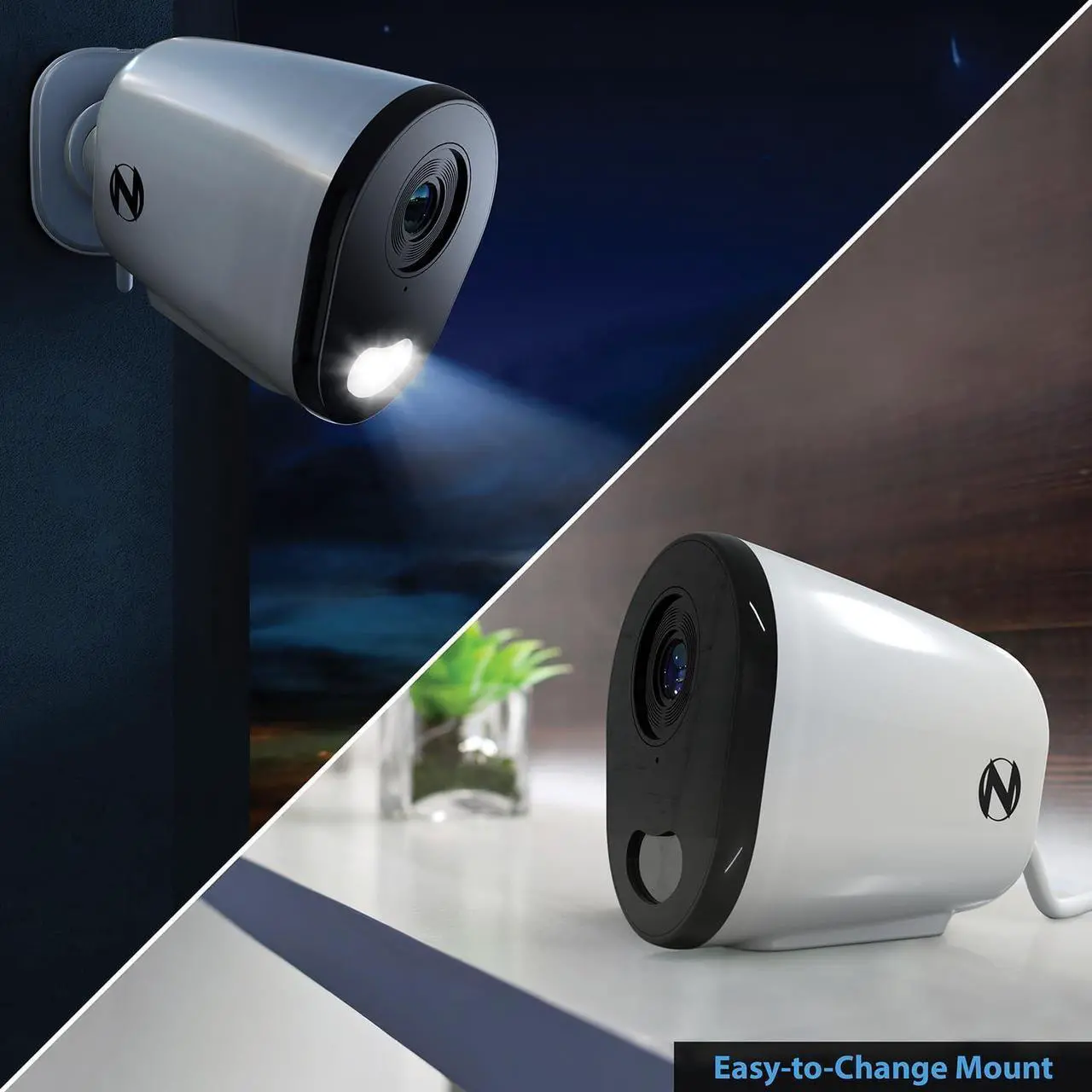 Alt view image 6 of 7 - Night Owl 10 Channel Bluetooth Video Home Security Camera System with (4) Plug-in Wi-Fi 2K HD Indoor/Outdoor Spotlight Cameras with 2-Way Audio and 1TB Hard Drive (Expandable up to 10 Cameras)