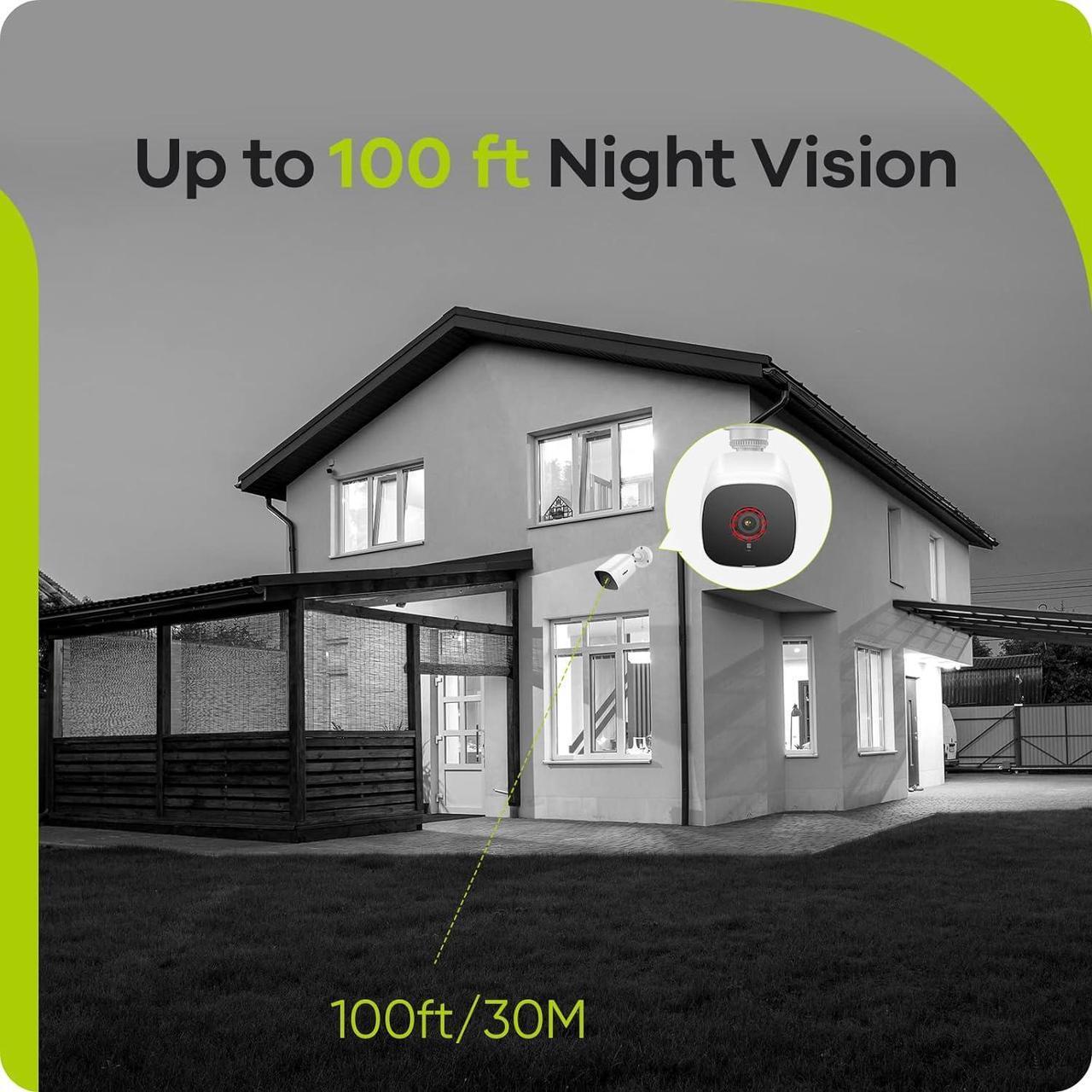 Alt view image 4 of 7 - SANNCE 8CH Full 1080P Security Camera System CCTV Camera Night Vision Surveillance Cameras, IP66 Weatherproof, QR Code Scan and Remote Access