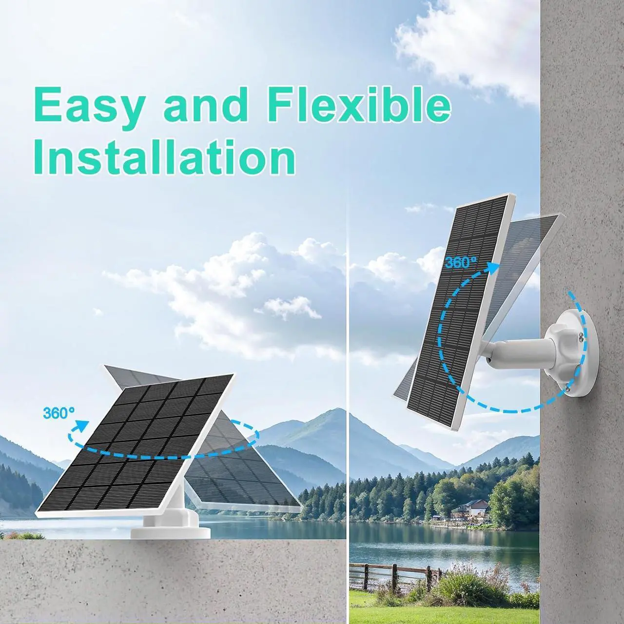 Alt view image 3 of 7 - [True Wire-Free] SANSCO Wireless Battery Powered Security Camera System with Solar Panels & 500GB HDD, 10 Channel 2K NVR Recorder, (4) 4MP Outdoor WiFi IP Cameras, 2 Way Audio, PIR Smart Detection