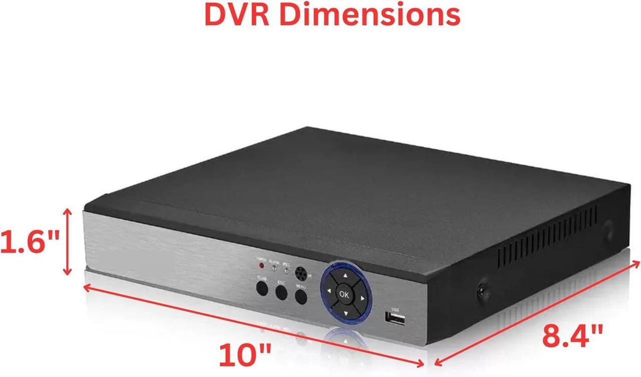 Alt view image 6 of 6 - Evertech 8 Channel Security DVR Recorder H.265 Hybrid 4in1 AHD TVI CVI Analog CCTV Security Camera System for up to 2.4mp Camera Digital Video Recorder 4TB Hard Drive