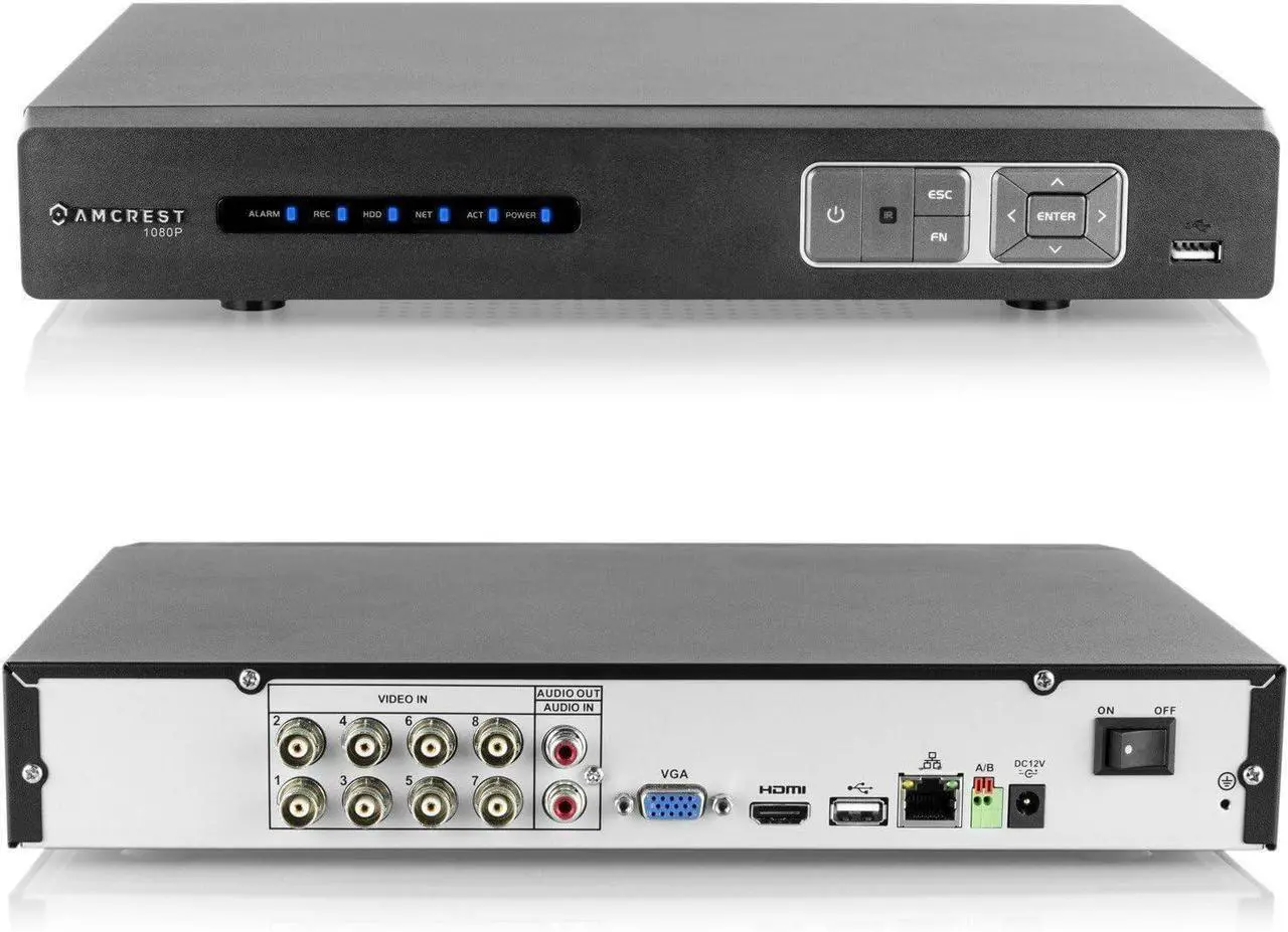 Alt view image 2 of 7 - Amcrest ProHD 720P 8CH Video Security System - Eight 1.0-Megapixel (1280TVL) Outdoor IP67 Bullet Cameras, 2TB HDD, Night Vision, Remote Smartphone Access, White Mid (AMDV7208M-8B-W)