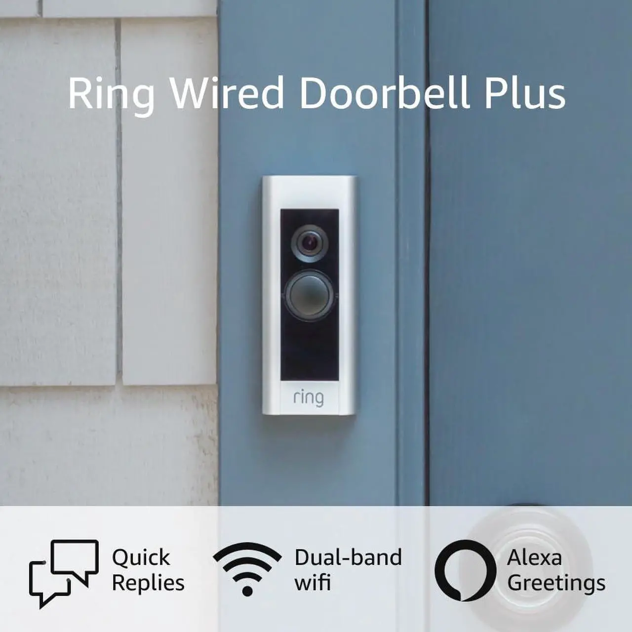 Main image of Ring Wired Doorbell Plus (Video Doorbell Pro)  Upgraded, with added security features and a sleek design (existing doorbell wiring required)