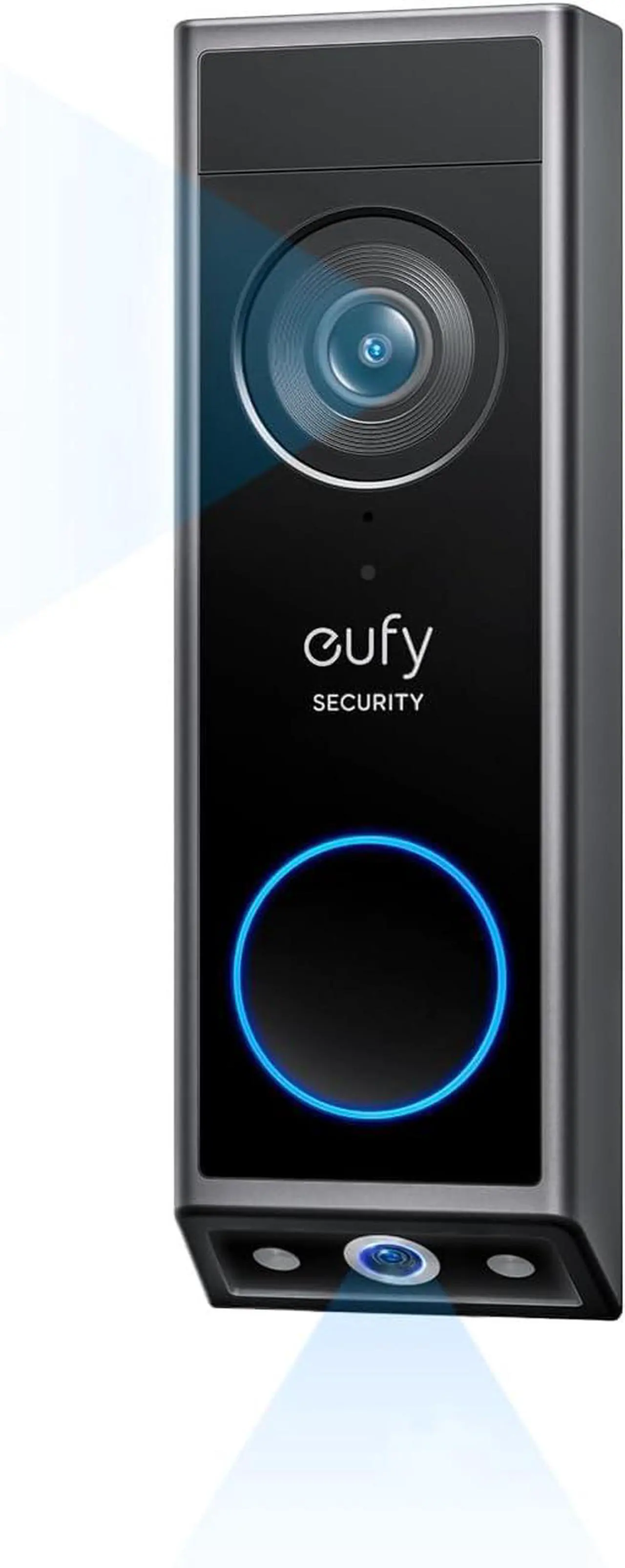 Alt view image 2 of 7 - eufy Security Video Doorbell E340 (Battery Powered), Dual Cameras, 2K Full HD and Color Night Vision Floodlight Camera E340 Wired, 360° Pan and Tilt