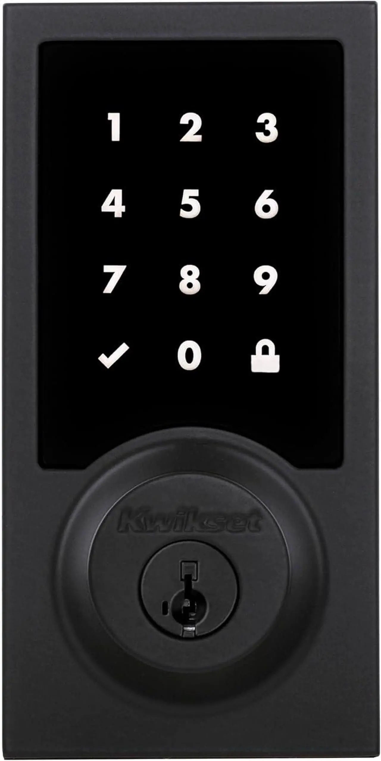 Alt view image 2 of 6 - Kwikset HomeConnect 918 Contemporary Z-Wave Long Range Enabled Touch Screen Lock Works with Ring Alarm, Samgsung SmartThings Hub Required, Sold Seperatedly in Matte Black