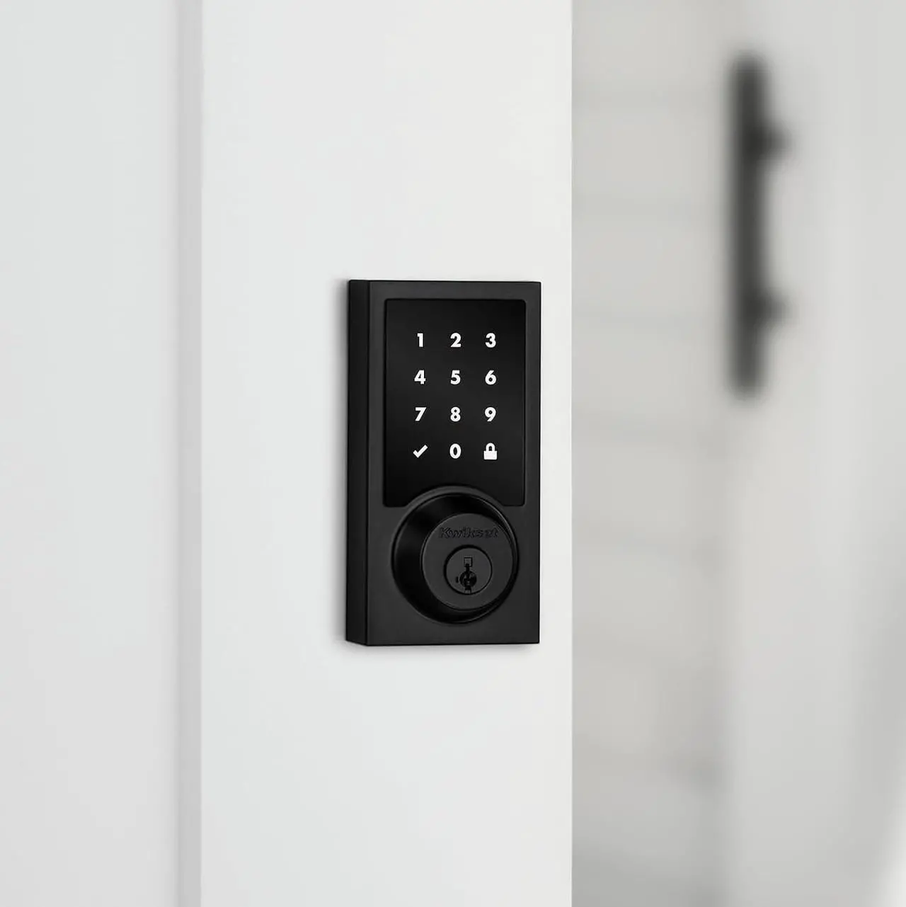 Alt view image 5 of 6 - Kwikset HomeConnect 918 Contemporary Z-Wave Long Range Enabled Touch Screen Lock Works with Ring Alarm, Samgsung SmartThings Hub Required, Sold Seperatedly in Matte Black