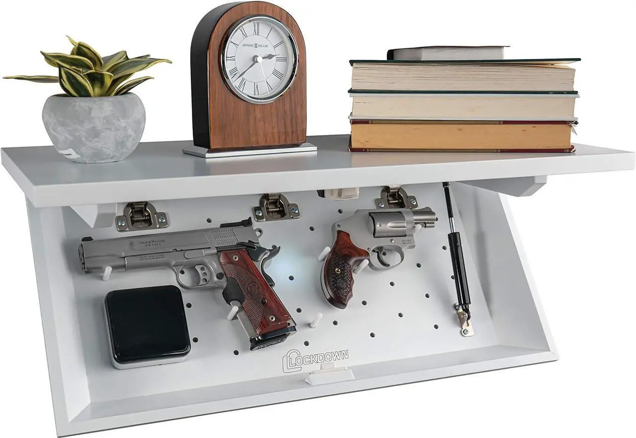 Alt view image 4 of 7 - LOCKDOWN In Plain Sight Shelf with Discreet Design, Easy Magnetic Access, Customizable Compartment and PUCK Integration for Home, Business and Security