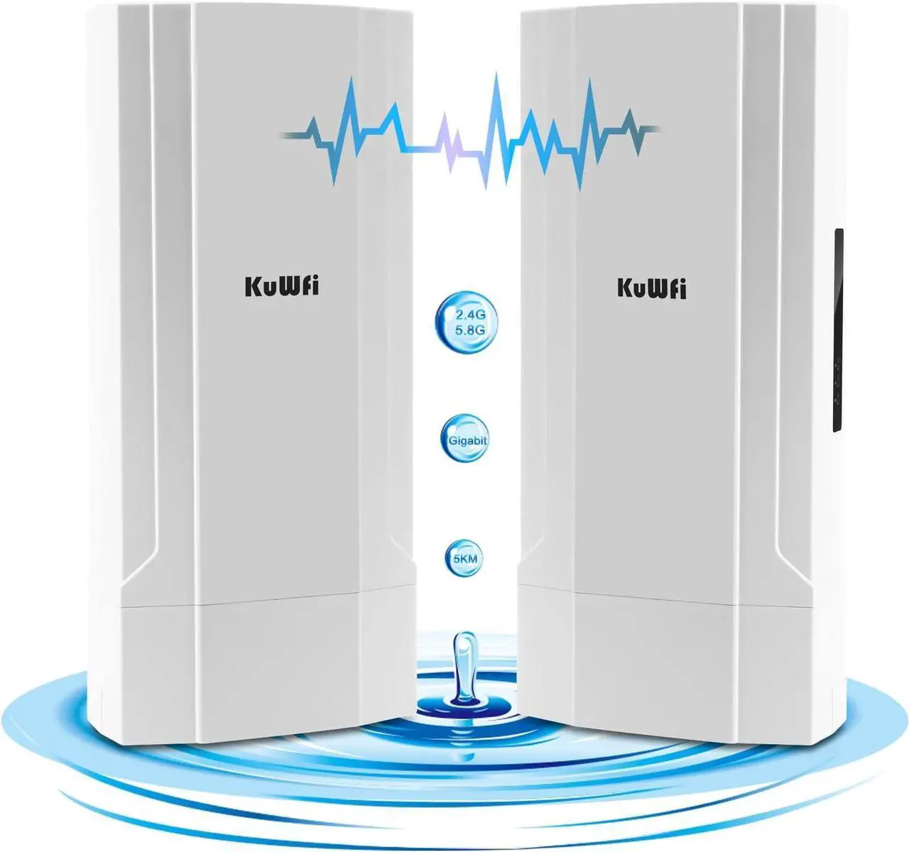 Alt view image 3 of 7 - KuWFi Bundle of 300Mbps WiFi Bridge and 1200Mbps WiFi Bridge