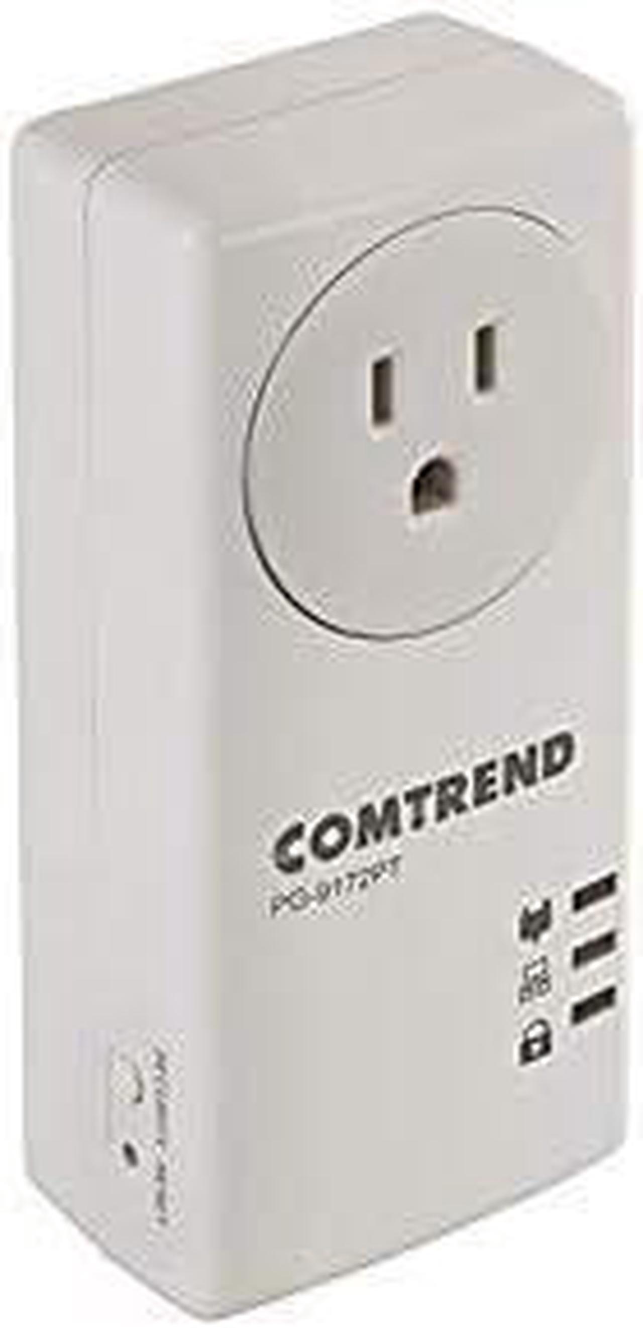 Alt view image 3 of 7 - Comtrend G.hn Powerline Ethernet Adapter with Pass-Through Outlet - High-Speed Wired Connection for Streaming & Gaming, Creates Stable Network, Supports Up to 16 Devices  1200 Mbps, PG-9172PT-KIT