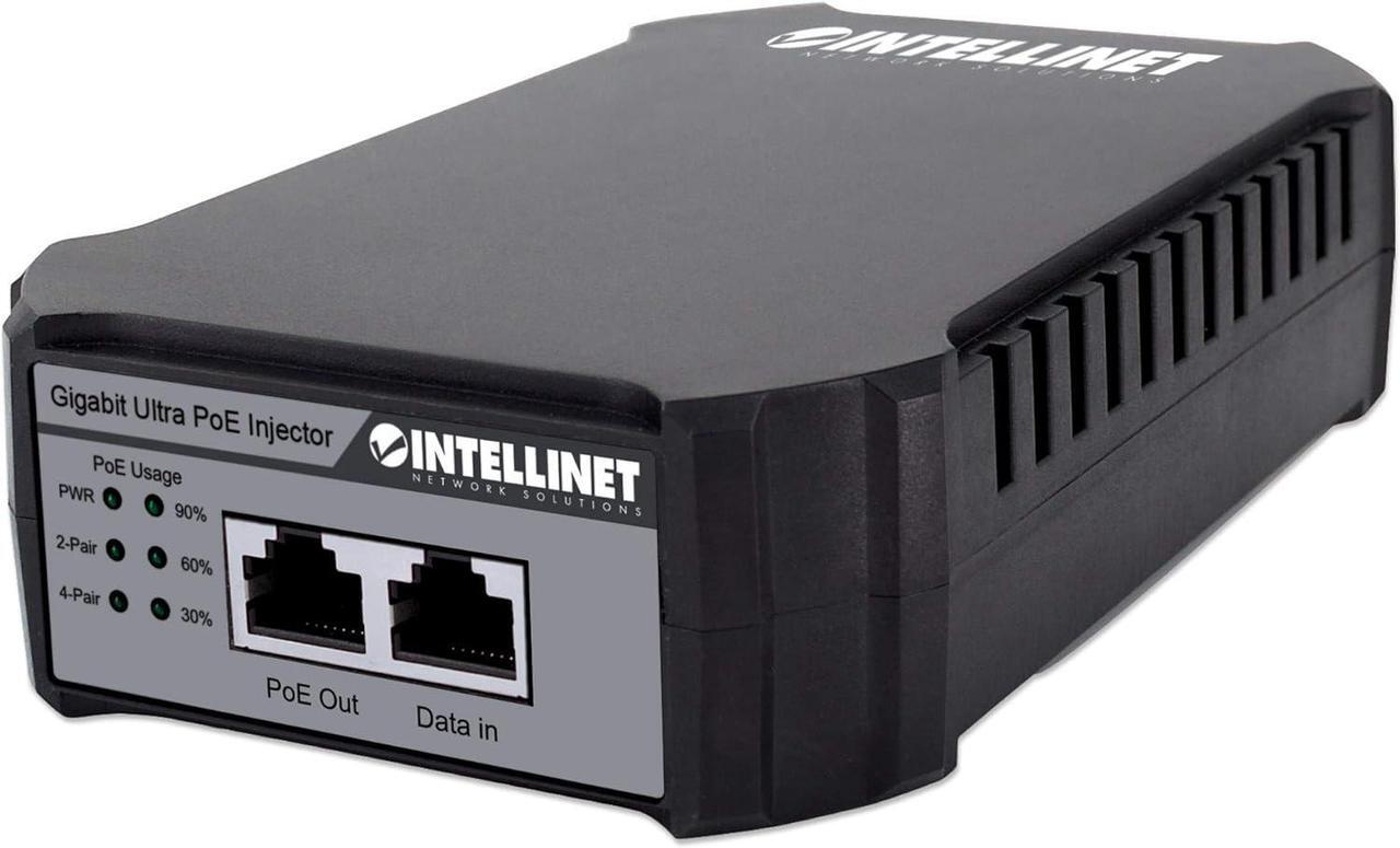 Main image of Intellinet Network Solutions Gigabit Ultra PoE Injector One 95 W Port for Ultra PoE Powered Device up to 328 ft. (100 m), Plastic Housing
