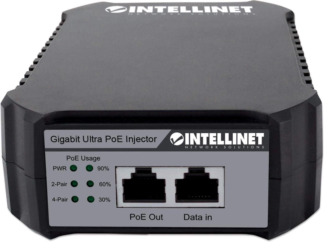 Alt view image 3 of 6 - Intellinet Network Solutions Gigabit Ultra PoE Injector One 95 W Port for Ultra PoE Powered Device up to 328 ft. (100 m), Plastic Housing