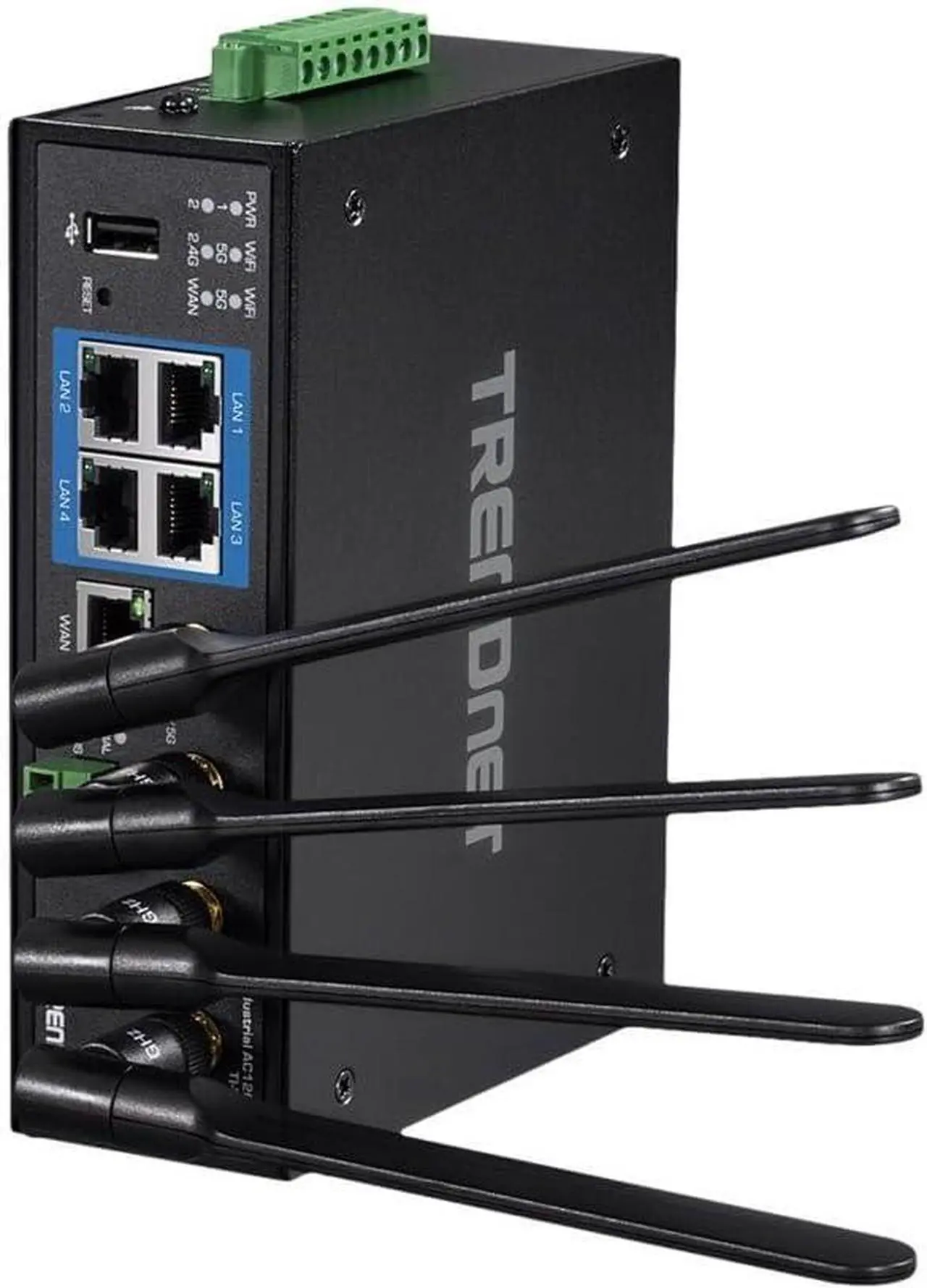 Main image of TRENDnet Industrial AC1200 Wireless Dual Band Gigabit Router, Black, TI-W100