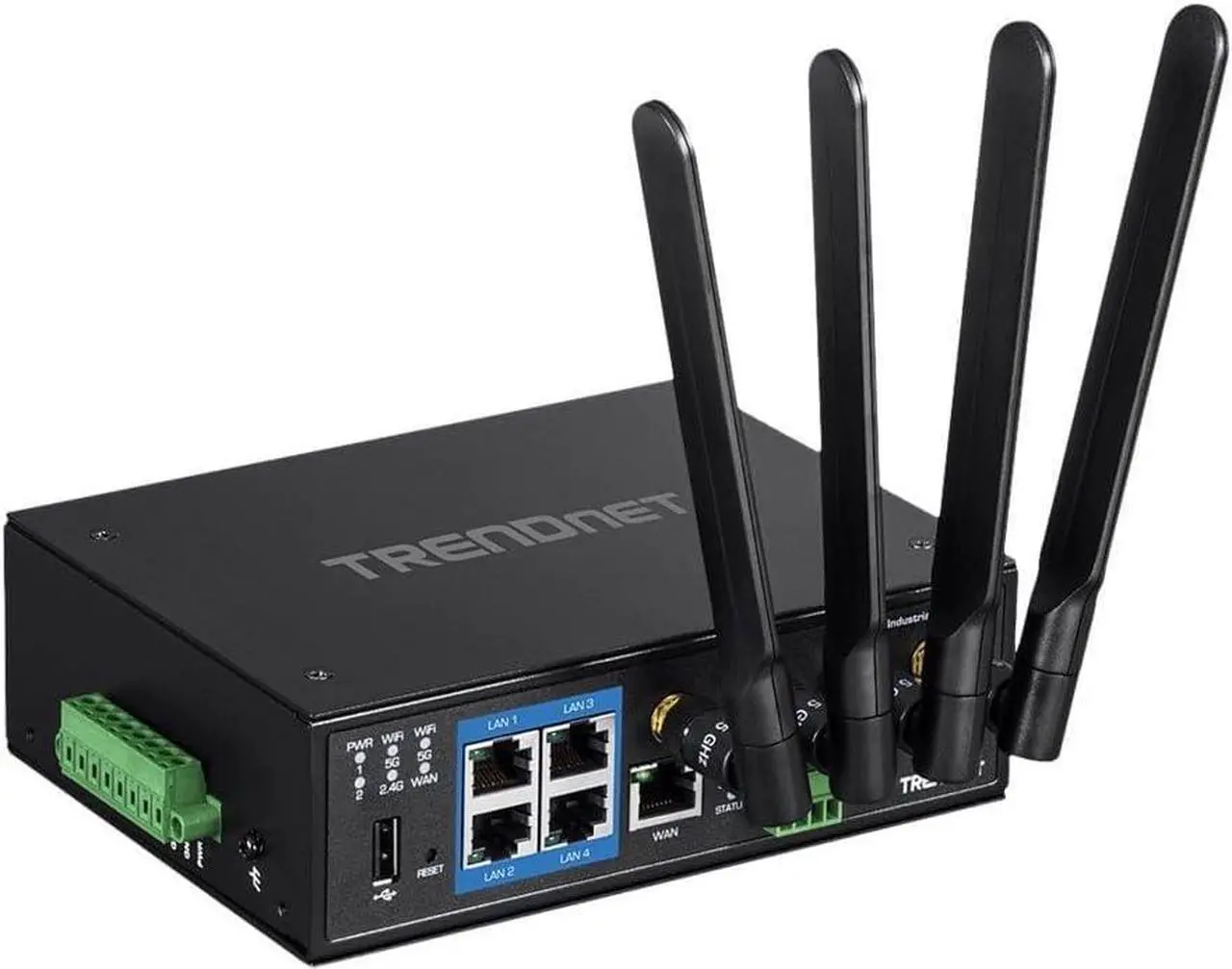 Alt view image 5 of 5 - TRENDnet Industrial AC1200 Wireless Dual Band Gigabit Router, Black, TI-W100