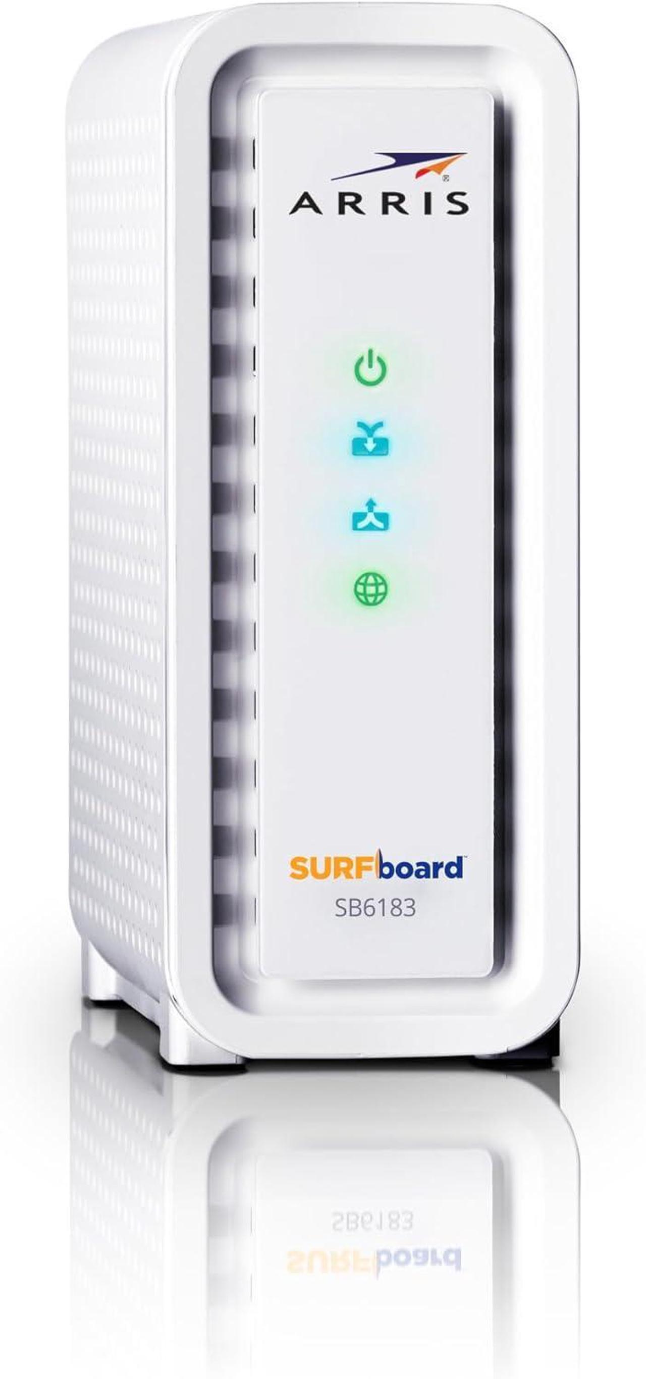 Main image of ARRIS (SB6183) -Cable Modem - Fast DOCSIS 3.0 16x4 Gigabit Cable Modem, For Comcast Xfinity, Cox, Spectrum and more, 1 Gbps Port, 400 Mbps Max Internet Speed, 2 Year Warranty