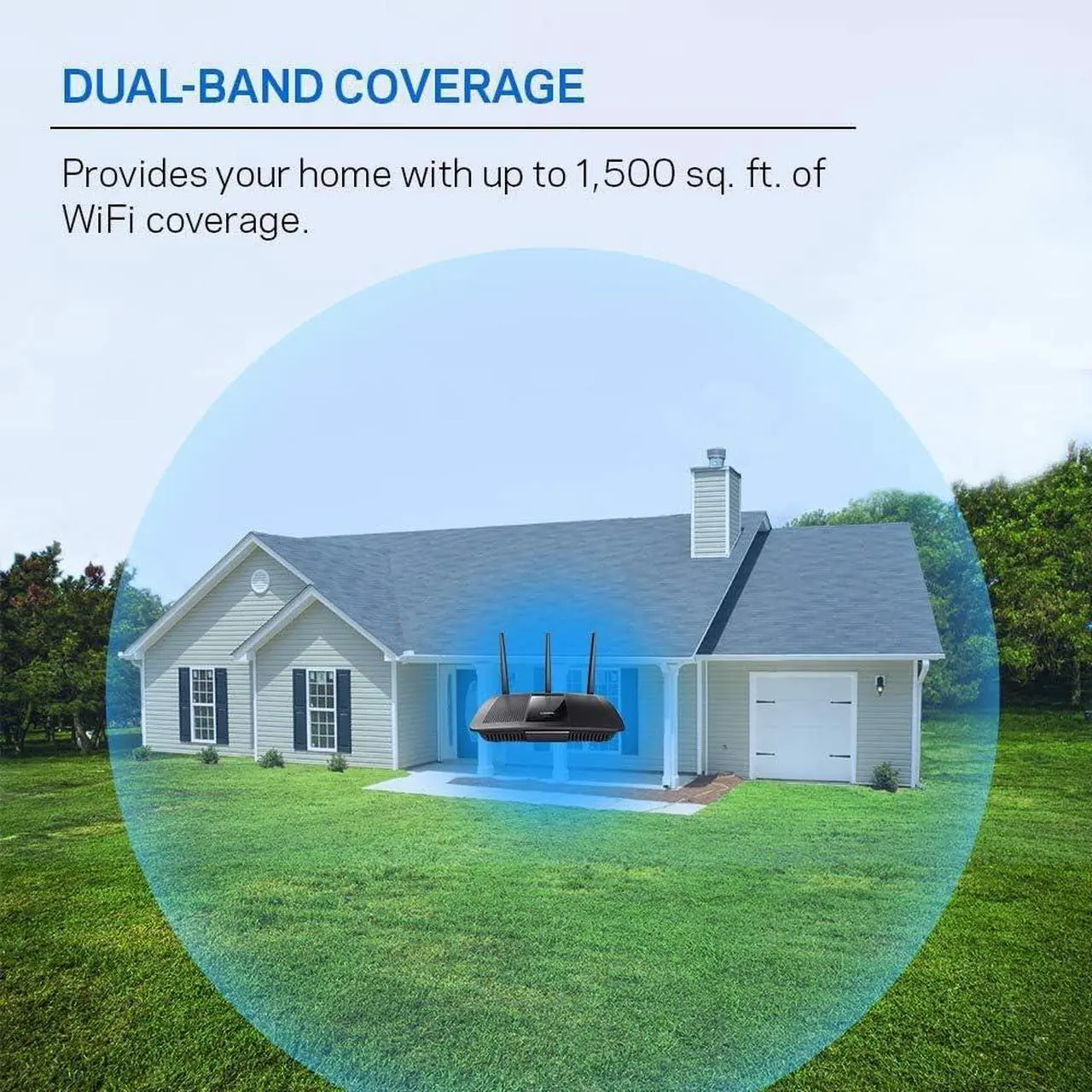Alt view image 3 of 6 - Linksys EA7500 Dual-Band Wi-Fi Router for Home (Max-Stream AC1900 MU-Mimo Fast Wireless Router)