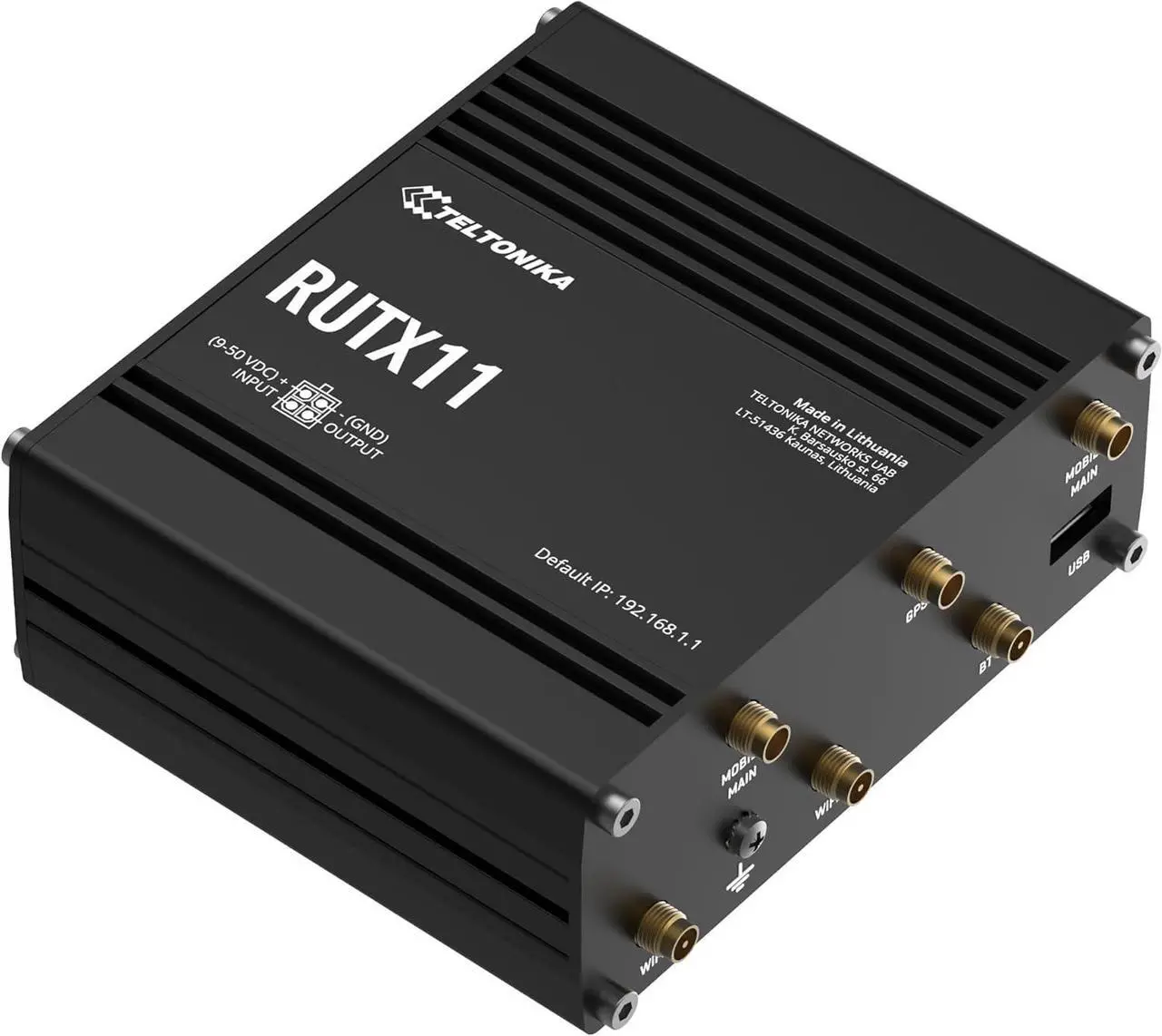 Alt view image 2 of 4 - Teltonika RUTX11 Industrial 4G LTE Router - Dual SIM, Gigabit Ethernet, Dual-Band WiFi, VPN & RMS Support (RUTX11100400)