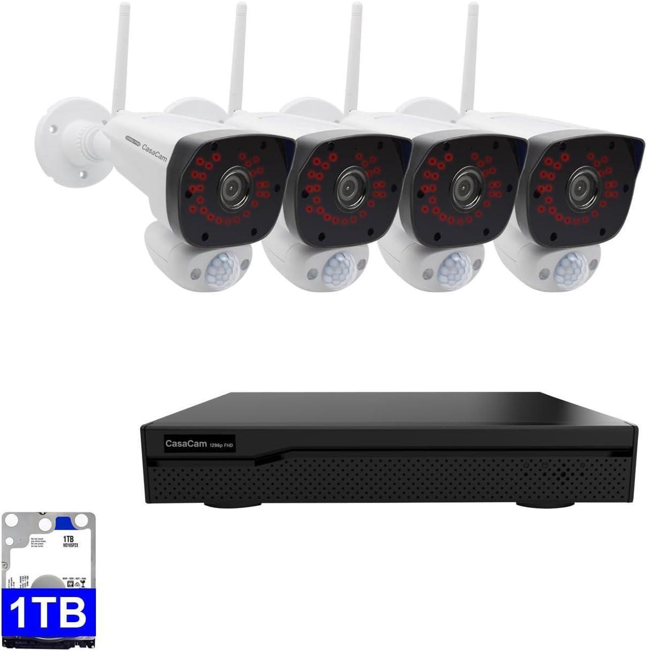 Main image of Gadpiparty VS2004 8-CH Wireless NVR | 4 1296p (2K) Full HD Cameras | Indoor-Outdoor, Dual PIR and VMD Sensors, AC Powered, Free APP, 1TB HDD Installed