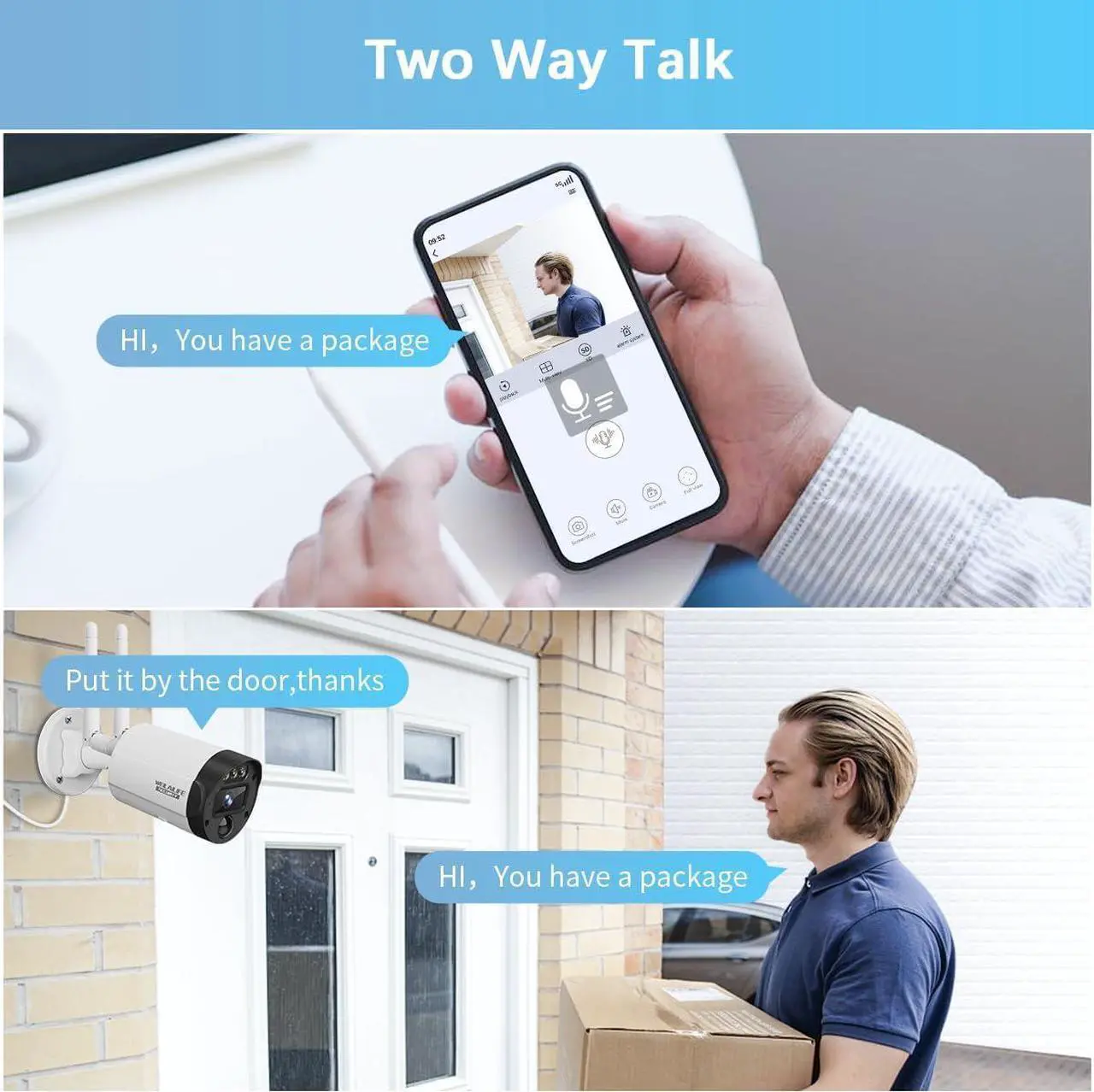 Alt view image 3 of 7 - Gadpiparty 90ft Super Night Vision & 2-Way Audio Outdoor Wireless Security Camera System, WiFi Video Surveillance, Wireless Cameras for Home Security