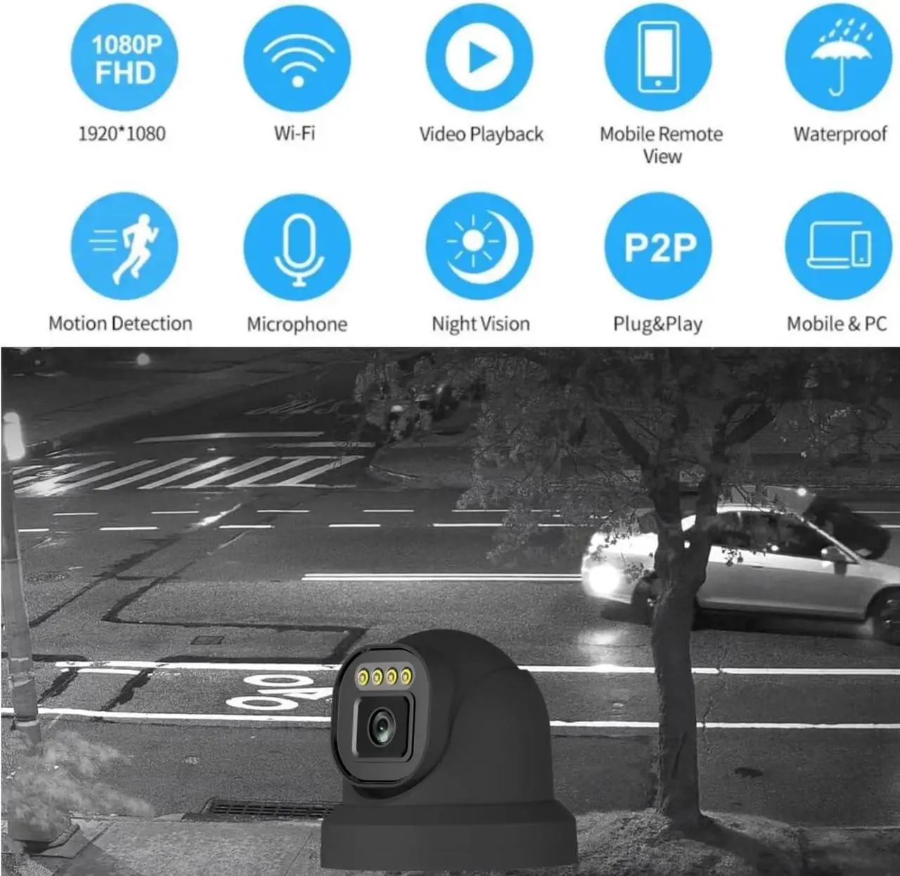 Alt view image 7 of 7 - Gadpiparty Smart 5MP PoE 4ch Security Camera System for Home Outdoor NVR Surveillance, 4pcs Wired 5MP PoE Cameras with Night Vision, Human Detection, 4K NVR with 1TB HDD for 24-7 Recording