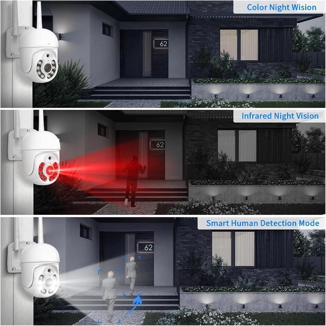 Alt view image 4 of 7 - Gadpiparty 3/5MP Wireless Security Cameras Kit Outdoor Waterproof IP Camera Surveillance CCTV System Set with 10.1" Monitor 10CH NVR(None,3MP Bullet System_A/U)