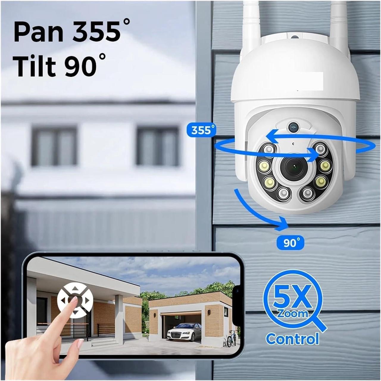 Alt view image 3 of 7 - Gadpiparty 3/5MP Wireless Security Cameras Kit Outdoor Waterproof IP Camera Surveillance CCTV System Set with 10.1" Monitor 10CH NVR(None,3MP Bullet System_A/U)