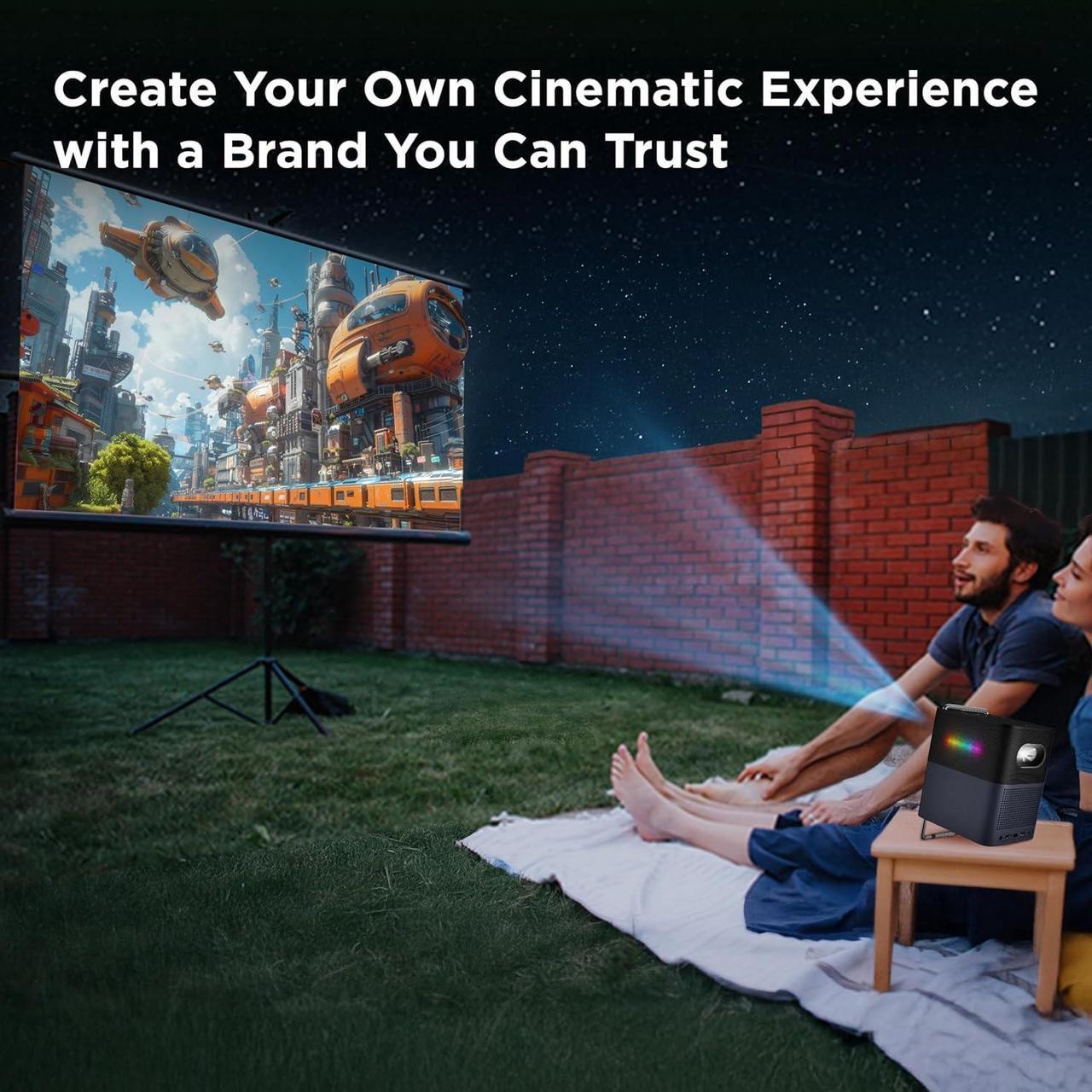 Alt view image 2 of 7 - TCL A1 GTV Projector, Netflix Officially Licensed, Portable Outdoor Projector with WIFI and Bluetooth, Native 1080p&4K support, Auto Focus, 16W Audio & Dolby Digital, 120-Inch Screen