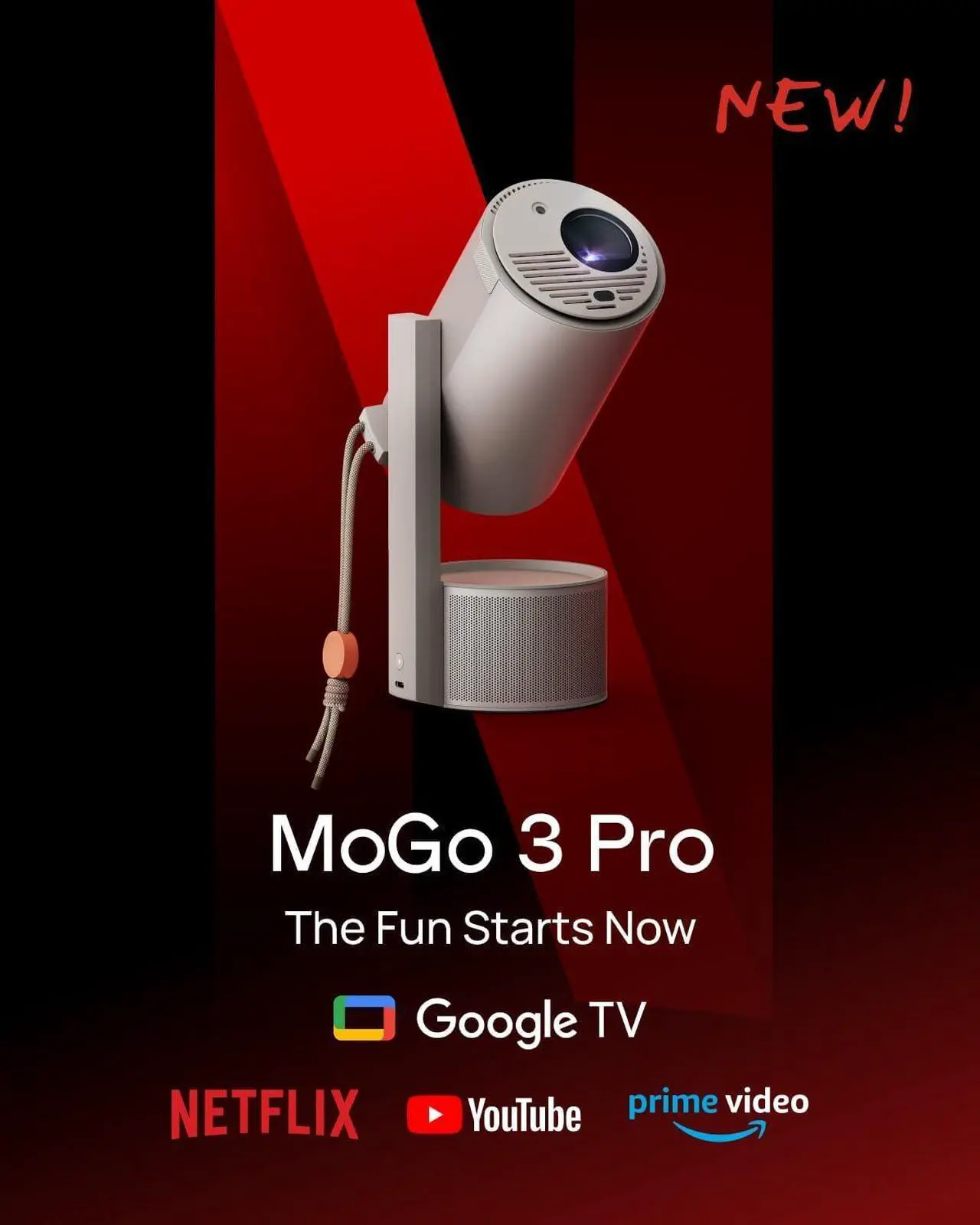 Alt view image 4 of 7 - XGIMI MoGo 3 Pro NEW Portable Projector & Free Creative Optical Filter ($49.99 Value)
