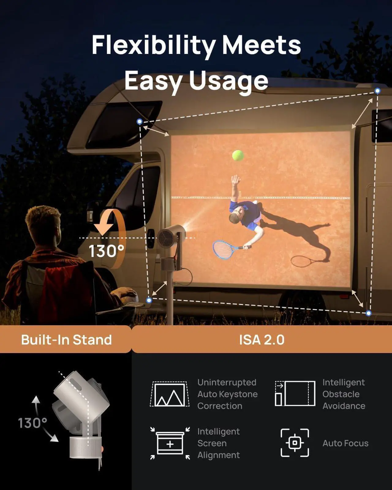 Alt view image 6 of 7 - XGIMI MoGo 3 Pro NEW Portable Projector & Free Creative Optical Filter ($49.99 Value)