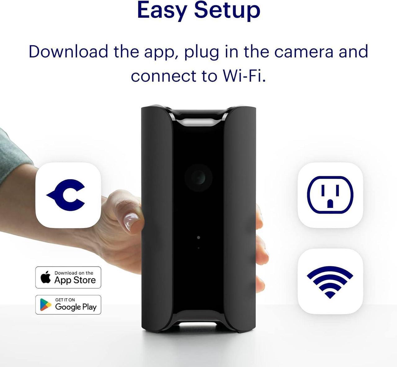 Alt view image 4 of 7 - Canary Pro Indoor Home Security Camera + 1 yr Premium Service incl. WiFi 24/7 Watch Live, 30-day Cloud Recording, Smart Alerts, Siren, Climate Monitor, Two-way Talk, Night Vision & more smart features