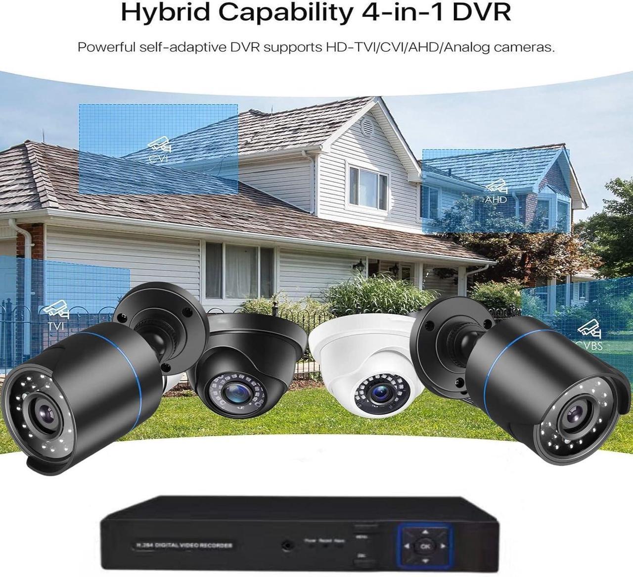 Alt view image 5 of 7 - Gadpiparty 3000TVL Home Security System Surveillance DVR Camera Kits, 4pcs Wired 5MP PoE IP Night Vision Cameras Set with AI Motion Person Vehicle Detection, 4K NVR with 512GB Hard Drive for 24-7 Rec