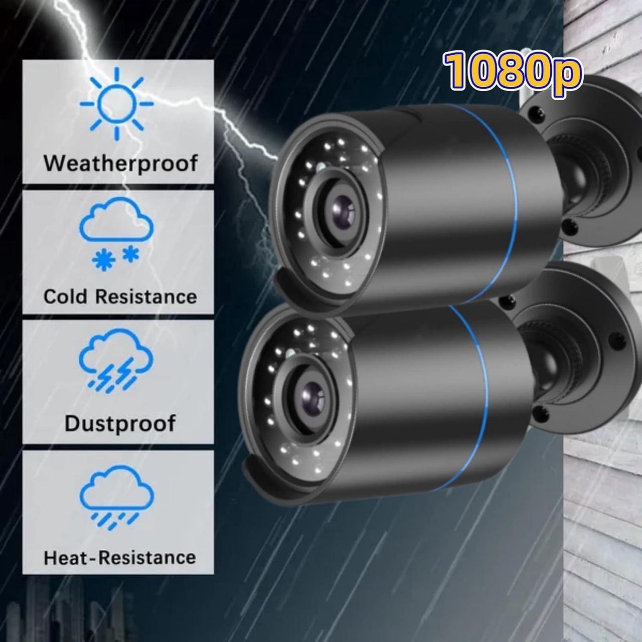 Alt view image 6 of 7 - Gadpiparty 3000TVL Home Security System Surveillance DVR Camera Kits, 4pcs Wired 5MP PoE IP Night Vision Cameras Set with AI Motion Person Vehicle Detection, 4K NVR with 512GB Hard Drive for 24-7 Rec
