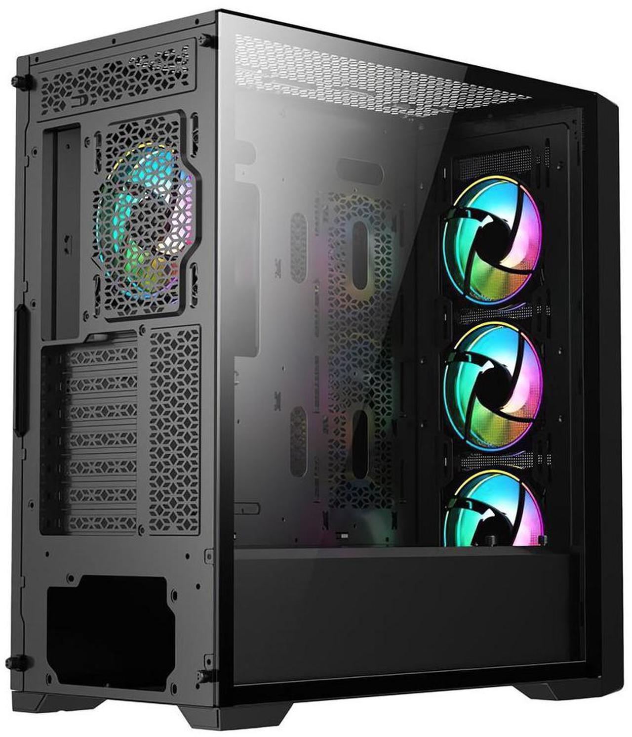 Alt view image 3 of 4 - Iceberg Titan M16 Plus Extended ATX (eATX) Full Tower Gaming PC Case Full-Side Tempered Glass Seven (7) Included aRGB Fans (Black)