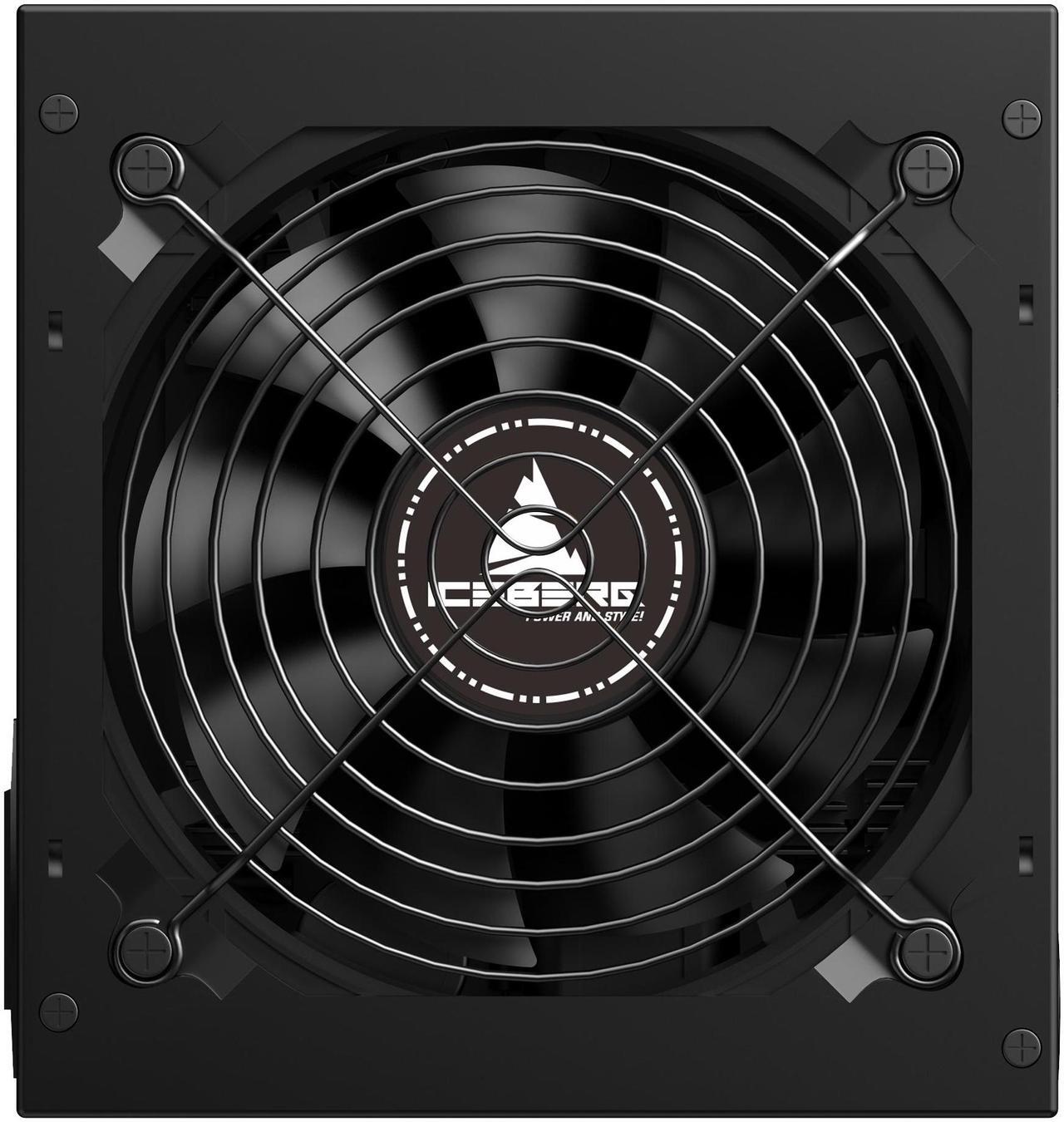 Alt view image 3 of 4 - Iceberg Gaming PC Power Supply Unit 500-WX 500W 80 Plus White PCIe 6+2 conector