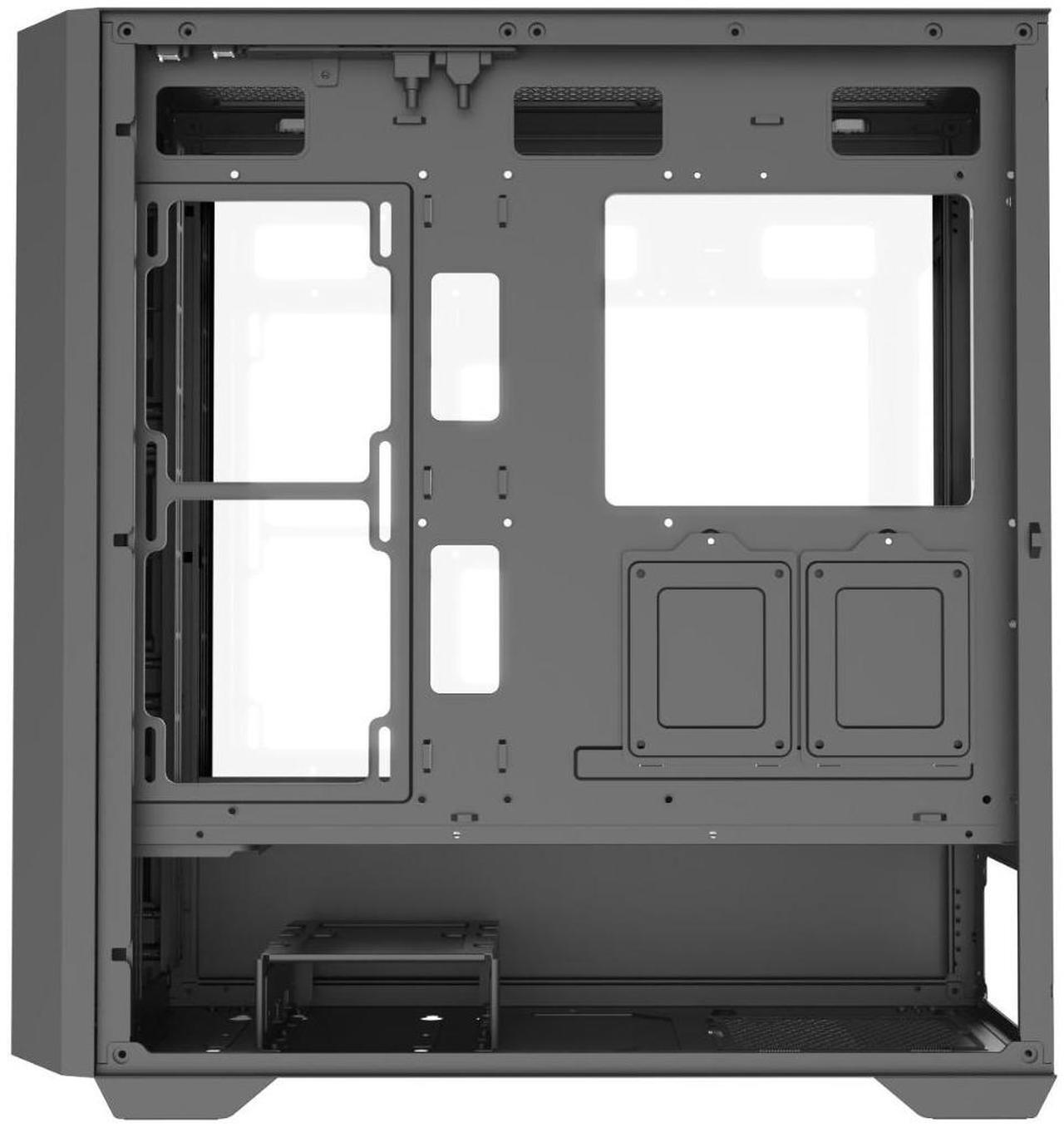 Alt view image 5 of 6 - Iceberg Wood Vector EATX Full Tower Gaming PC Case Full-View Panoramic Tempered Glass Includes Seven (7) aRGB Fans (Black)