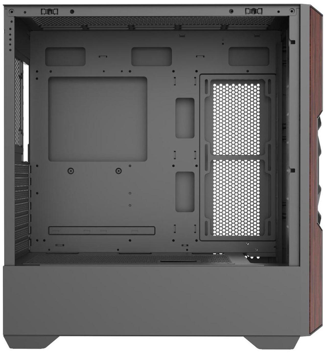 Alt view image 6 of 6 - Iceberg Wood Vector EATX Full Tower Gaming PC Case Full-View Panoramic Tempered Glass Includes Seven (7) aRGB Fans (Black)