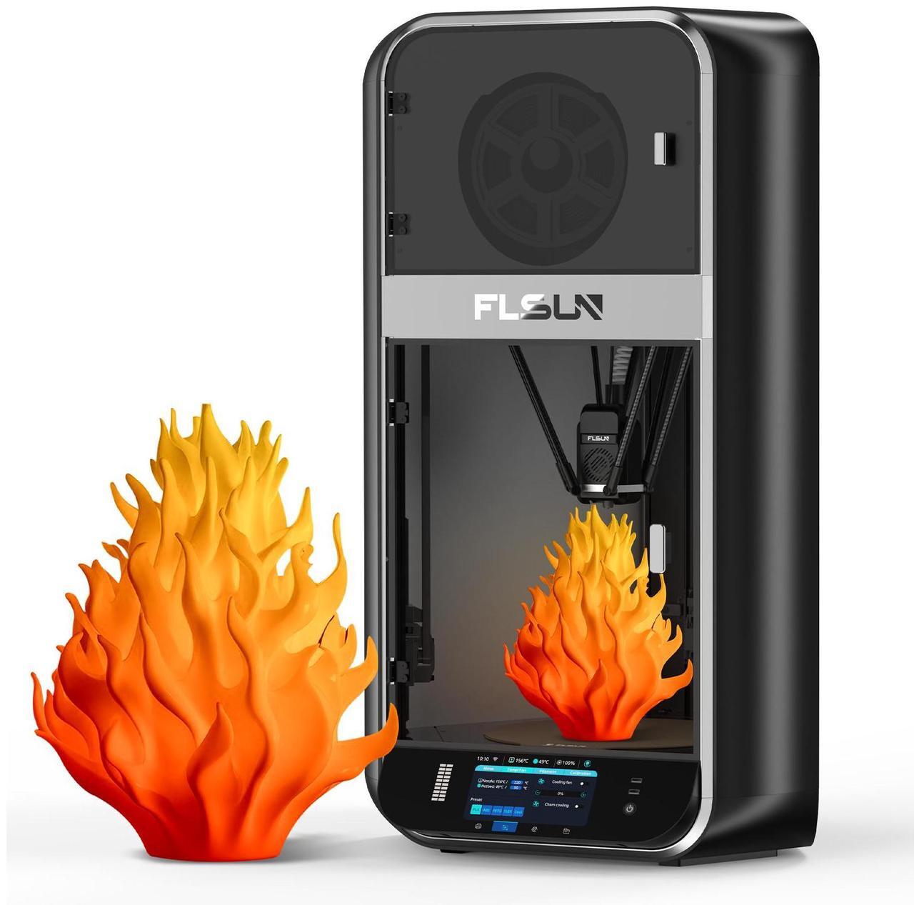 Main image of FLSUN S1 Pro FDM 3D Printer, Ultra-High-Speed Delta 3D Printers, 1200mm/s, Auto-Leveling,65°C Heated Chamber, 350°C High Temp Extruder with, Filtration 55 dB Quiet,Large 13x13x17" Build Volume