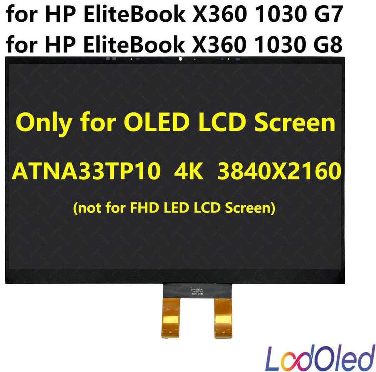 Main image of FOR IPS 13.3 UHD 4K LCD Panel Screen Digitizer Glass Assembly for Book 1030 G7/G8 3840X2160 40pins 60hz