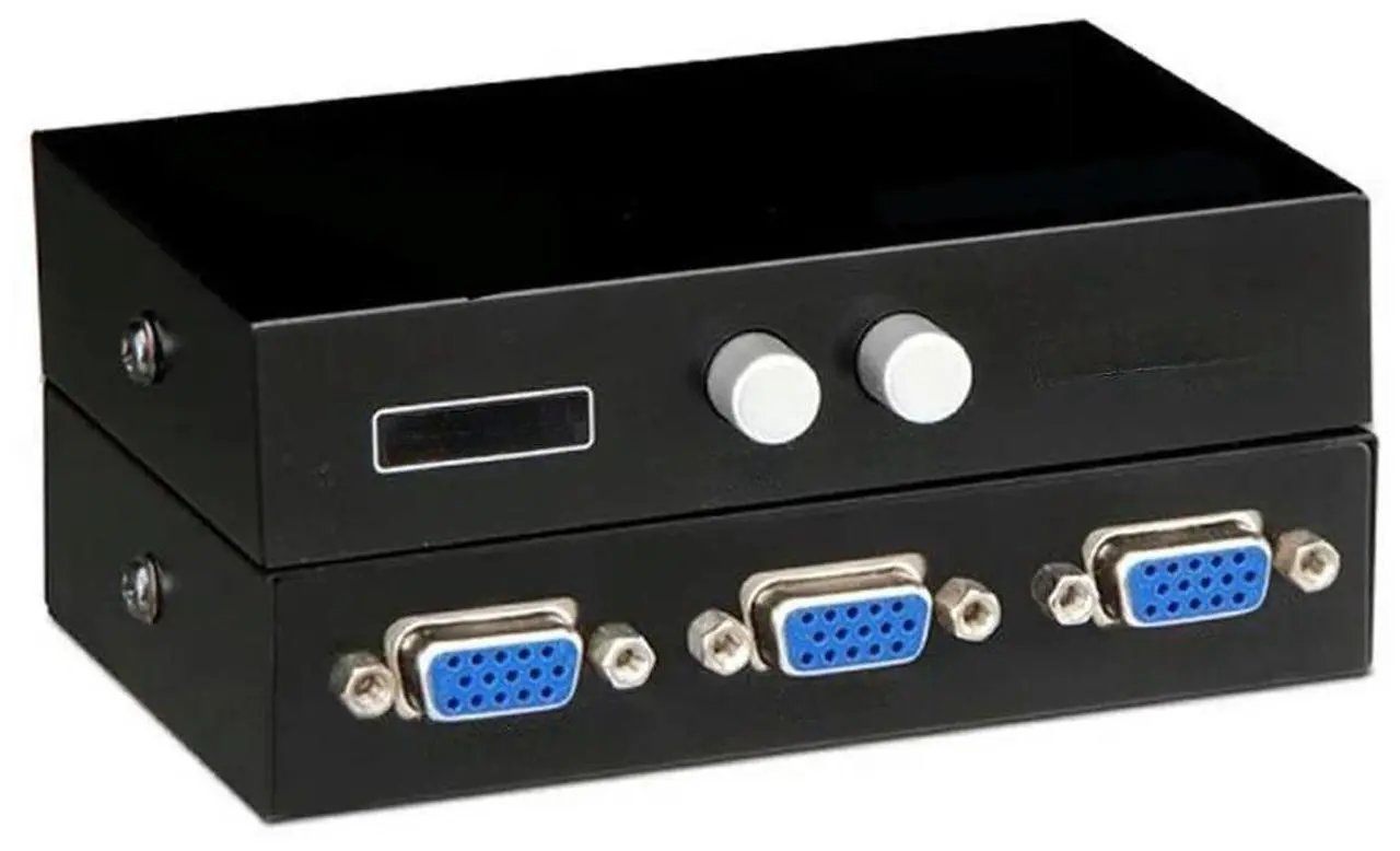 Main image of FOR 2 in 1 out 2 Port VGA SVGA Monitor Sharing Sharer Selector Remote Switch Box Adapter For LCD PC TV Monitor Keyboard