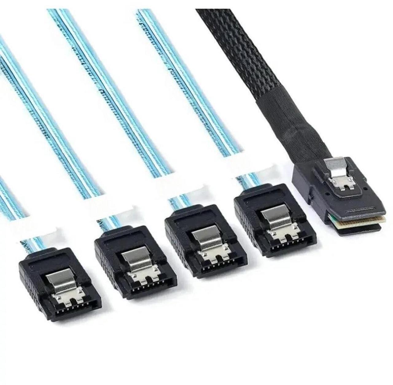 Main image of FOR Mini-SAS SFF-8087 To 4 SATA Cable Mini SAS 4i SFF8087 36P To 4 SATA 7P Cable