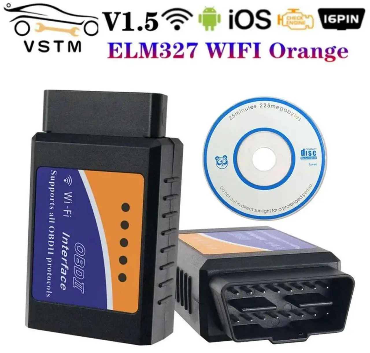 Main image of FOR OBD2 ELM327 V1.5 WIFI Car Diagnostic Detector Code Reader Tool V1.5 WIFI OBD 2 for Auto Scan Repair Tools