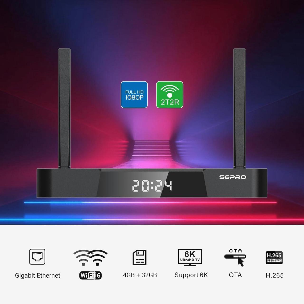 Alt view image 2 of 7 - Superbox Premium Edition S6 Pro - Android 12, 4GB RAM, 32GB Storage, 6K Media Player with Voice Control, Timeshift Function, Parental Control, Smart Android TV Box