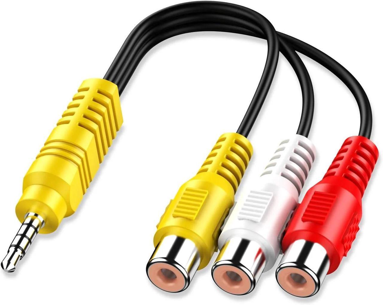 Main image of DIXSG Replacement for TCL TV Video AV Component Adapter Cable,3.5mm to 3 RCA AV Input Adapter CBF Signal RCA Conversion Cable