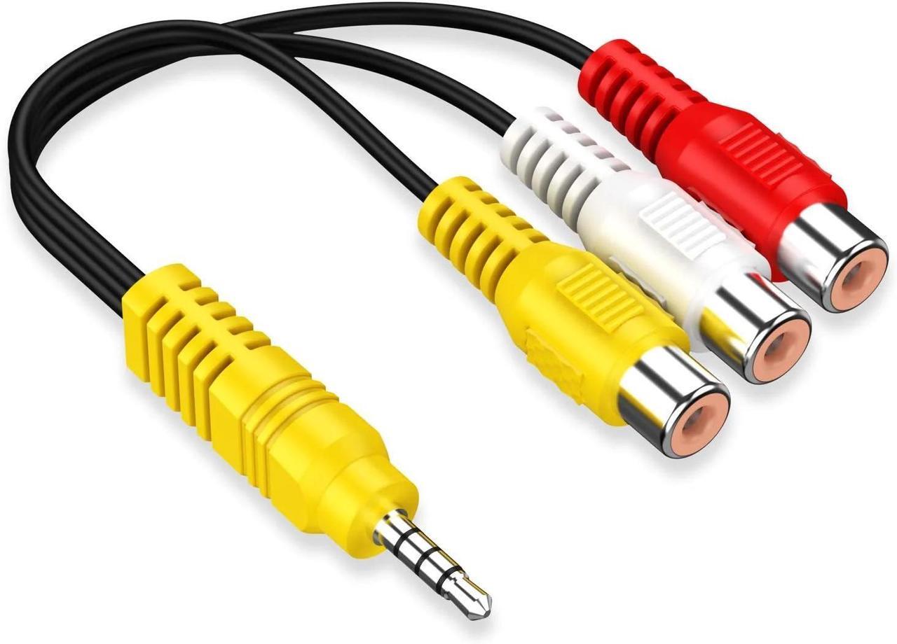 Alt view image 4 of 5 - DIXSG Replacement for TCL TV Video AV Component Adapter Cable,3.5mm to 3 RCA AV Input Adapter CBF Signal RCA Conversion Cable