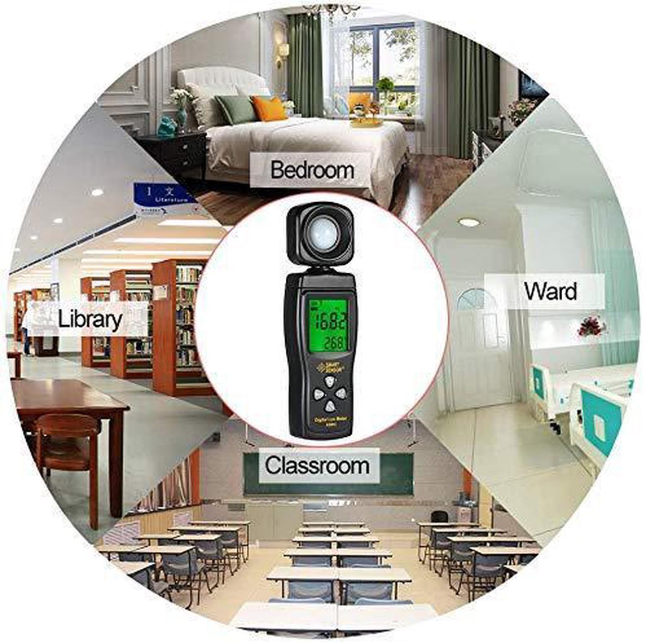 Alt view image 4 of 4 - DIXSG Digital Lux Meter, Illuminometer, Photometer, 0200,000 Lux Measure Range, Lux/FC Unit Selection for Homes, Agriculture, Warehouses, Farms, Stage, Stadiums