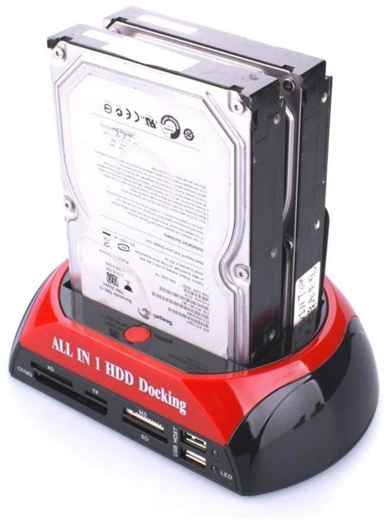 Alt view image 2 of 7 - DIXSG All in 1 HDD Docking,2.5''/3.5'' SATA Multi-Function HDD Docking Station SATA Hard Disk Base USB HUB Reader