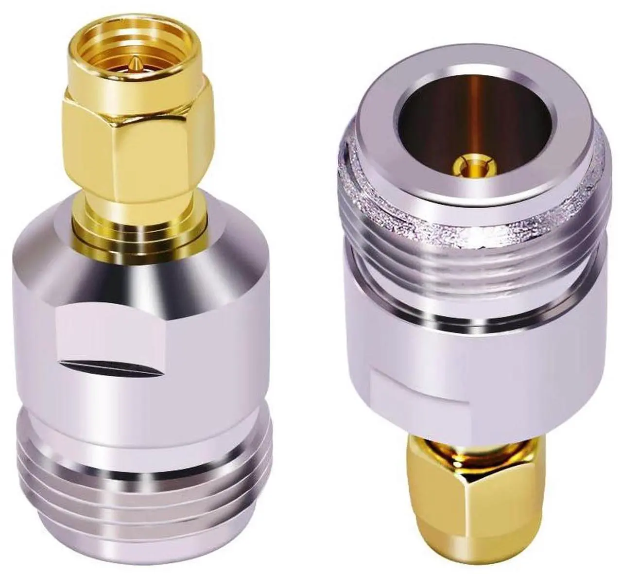 Alt view image 2 of 6 - DIXSG 2PCS N Type Female to SMA Male Coaxial Adapter SMA to N Coax Connector