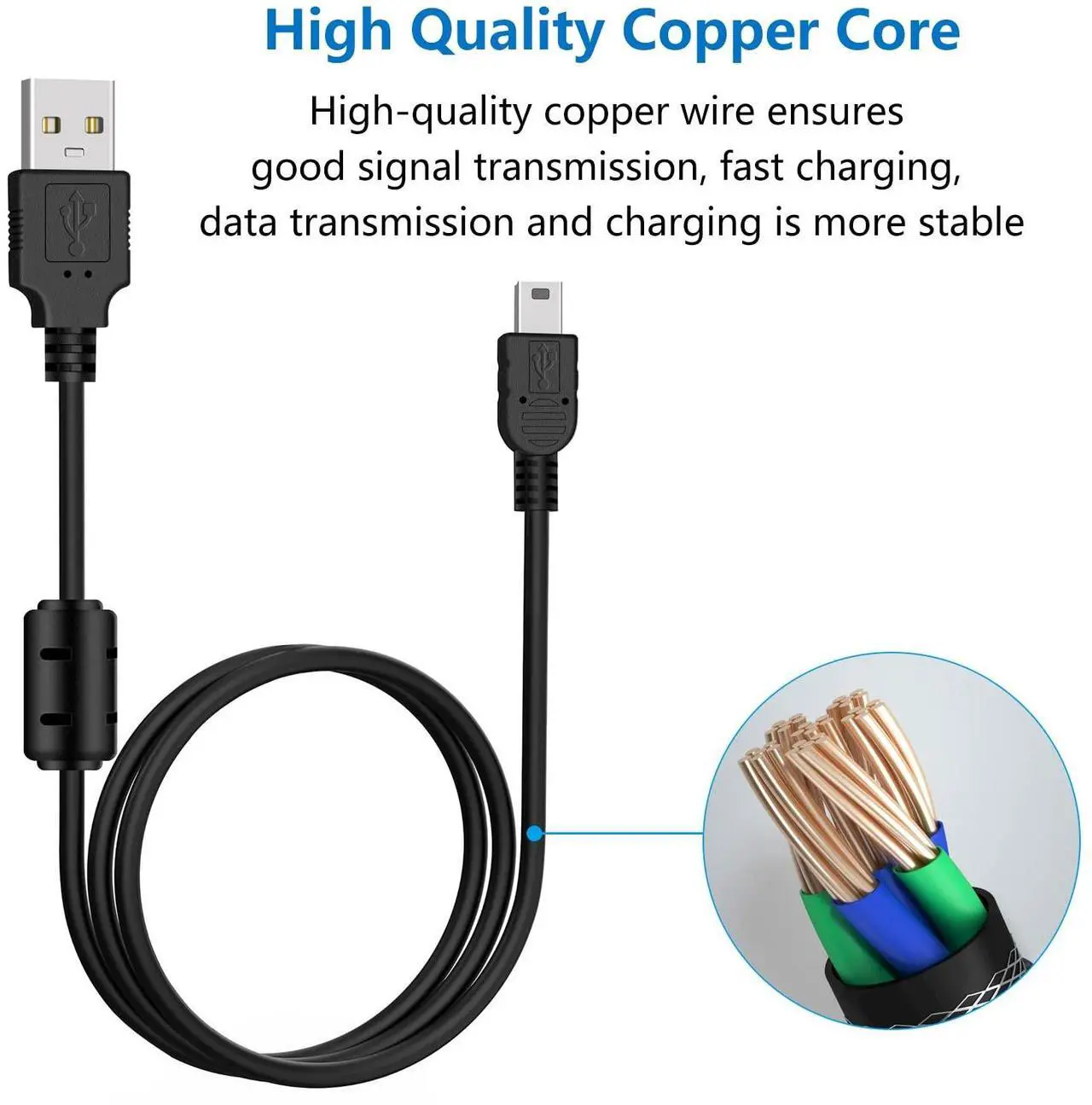 Alt view image 4 of 6 - DIXSG 5Ft USB Charger Charging Cable Cord Compatible TI-84 Plus CE Graphing Calculators, TI-Nspire CX/CX CAS, TI84 Plus CE Color/C Silver Calculators