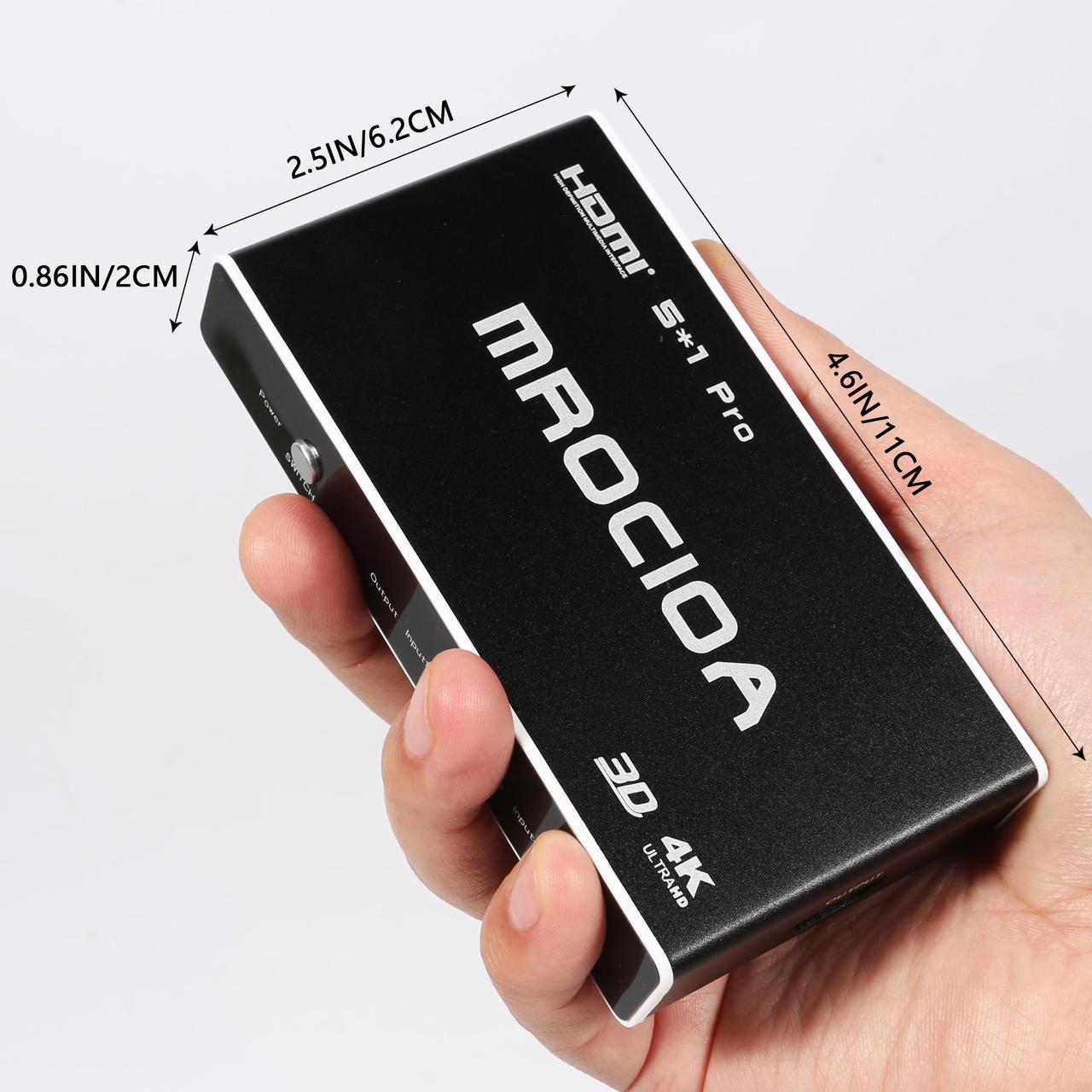 Alt view image 7 of 7 - Mrocioa 4K 60Hz HDMI Switch with ARC, 4k HDMI Splitter, Mrocioa 5port HDMI 2.0 Switch Box with IR Remote for PS5/ XBOX / HDTV/Projector Etc