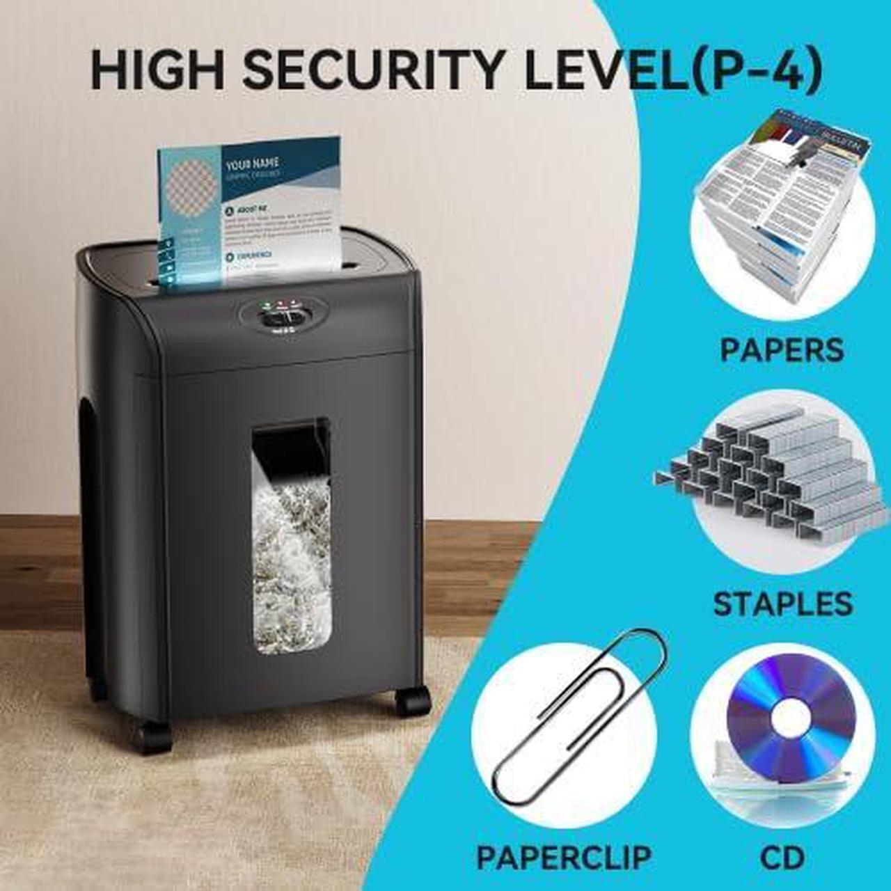 Alt view image 2 of 7 - OZwest 15-Sheet Cross Cut Paper Shredder,4.76 Gallons Heavy Duty Paper/CD/Card Ultra Quitet Shredder for Home and Office