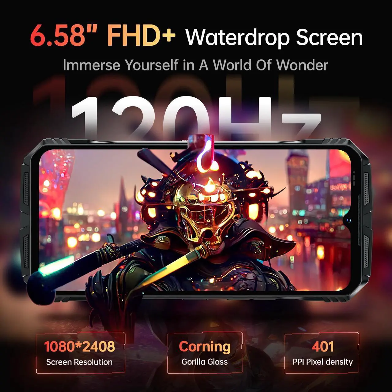 Alt view image 3 of 6 - DOOGEE S118 Rugged Phone Unlocked 2024-Android 14 Rugged Smartphone, Helio G99 20GB RAM+512GB ROM, 6.58" FHD+120HZ, 10800mAh Battery-33W Cell Phones, 50MP Camera Waterproof Phone/4G Dual SIM/NFC/OTG
