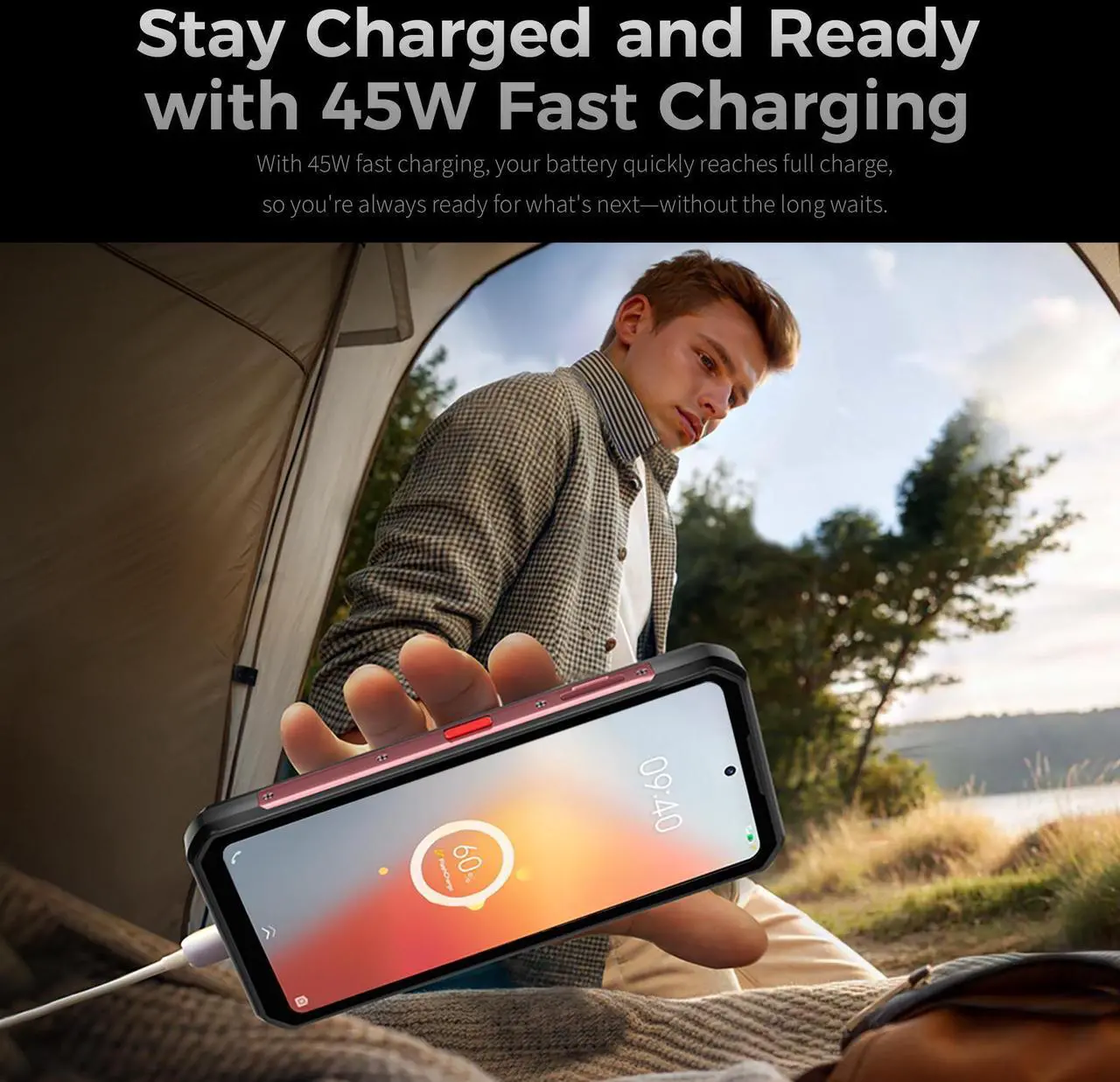 Alt view image 4 of 7 - OUKITEL WP55 Android 15 Rugged Phone Unlocked 5G- 36GB+256GB/TF 2TB Rugged Smartphone, 11000mAh(33W) Battery, 6.6" FHD+120HZ Display, 108MP Camera, 5G Dual SIM Phone, NFC/GPS/OTG/IP68/IP69K, T-Mobile